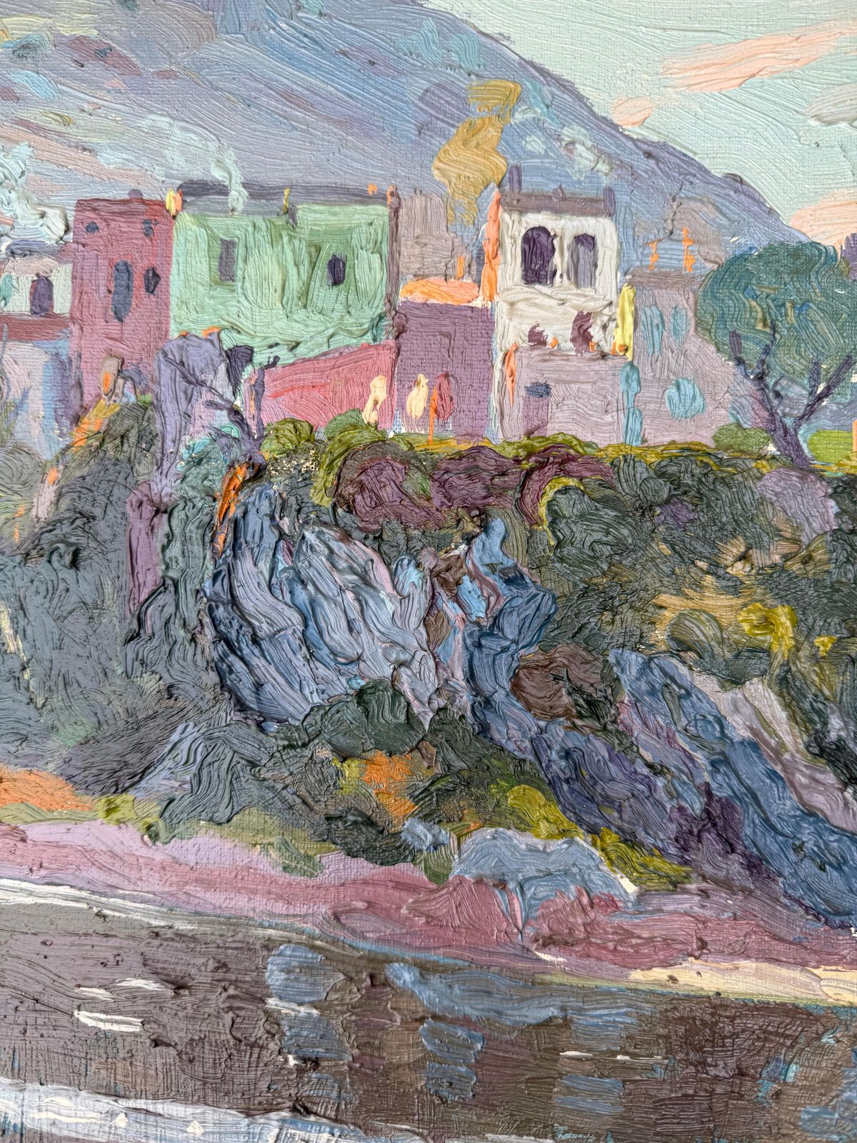 Antoni Llobet Aracil – Mediterraan Kustlandschap, Olieverf Op Doek, Europese Kunst, Ca. 1950 photo 950.0