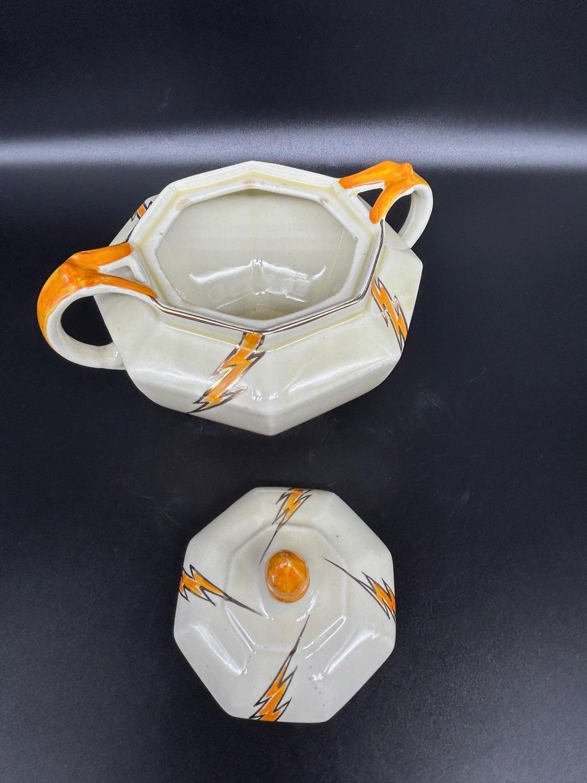 photo for sale Art Deco Porcelain Tea Set By Hugh Longport For Konny Kraft, 1920s