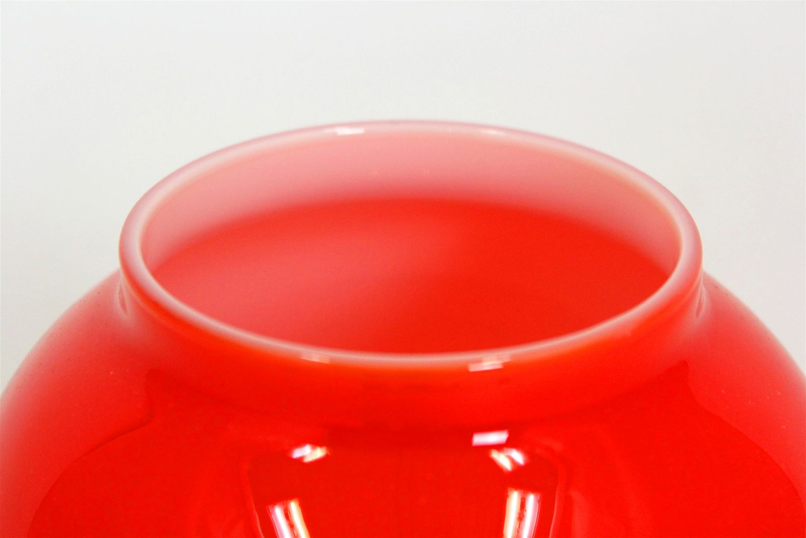 Vintage Red Glass Table Lamp Attributed To štěpán Tabery, Czechoslovakia, 1970s photo for sale