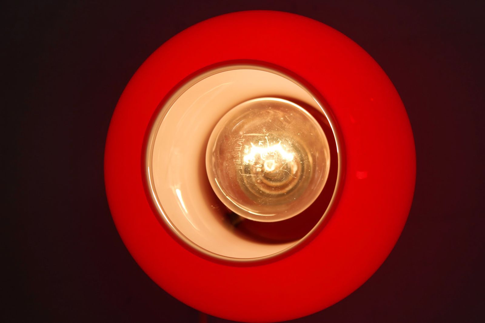 Vintage Red Glass Table Lamp Attributed To štěpán Tabery, Czechoslovakia, 1970s photo 190.0
