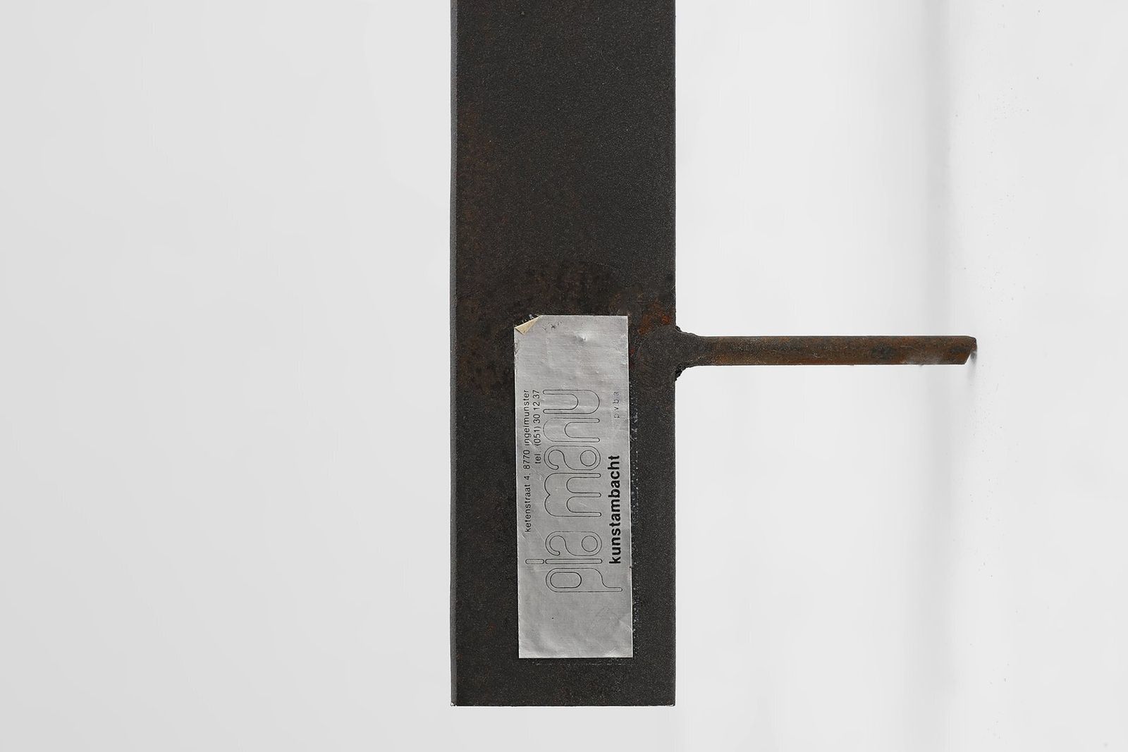 Brutalist Welded Iron Crucifix Wall Sculpture By Pia Manu, 1950s photo vinterior