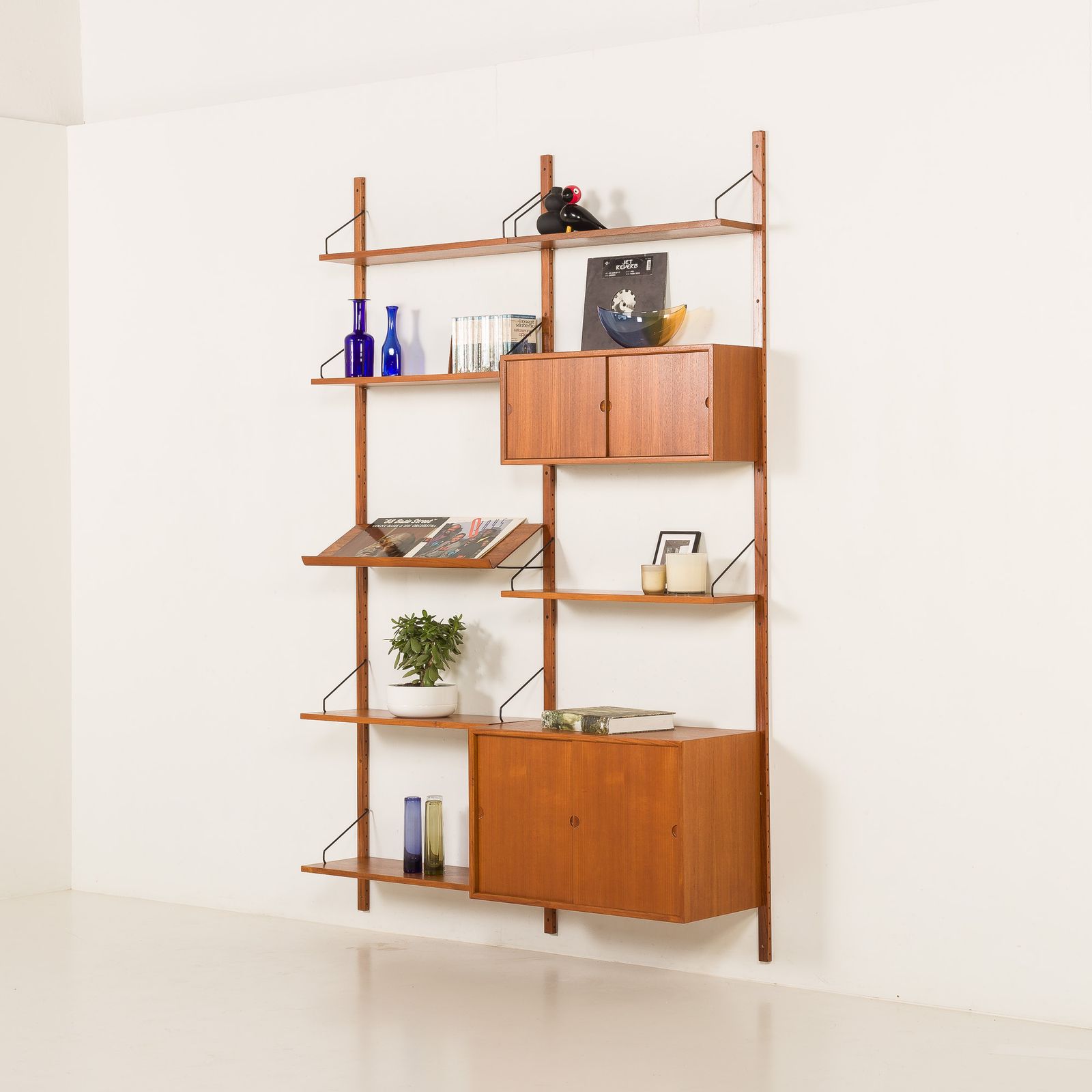 Poul Cadovius Extra High Teak Wall Unit For Cado, 1960s