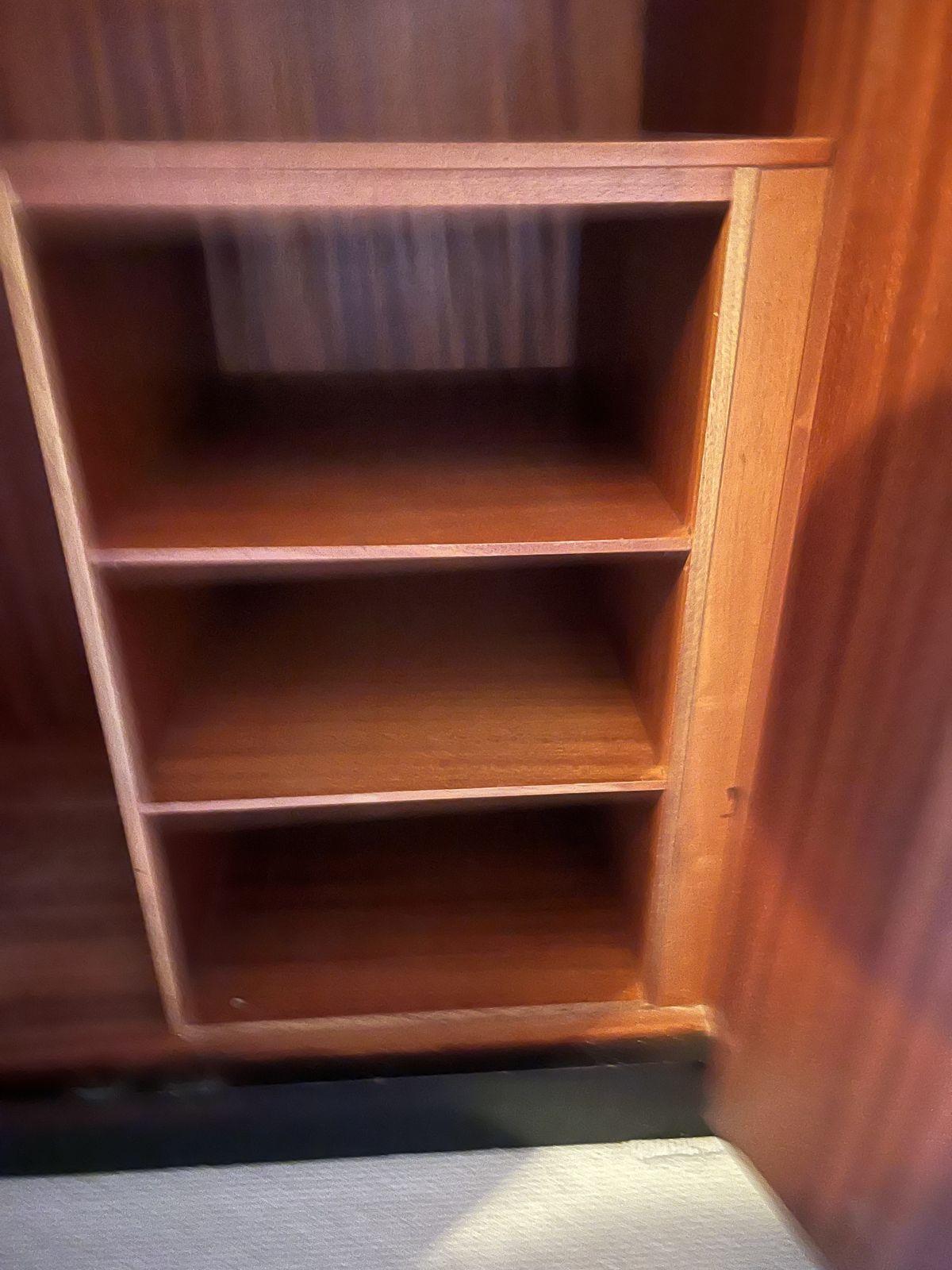 White & Newton Mid Century Wardrobe | Black Exterior, Teak Interior | Authentic Label photo 600.0