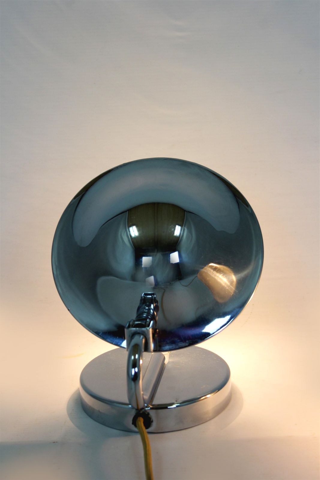 580.0 Pair Of Bauhaus Style Chrome Bedside Table Lamps From Napako, Czechoslovakia, 1930s photo