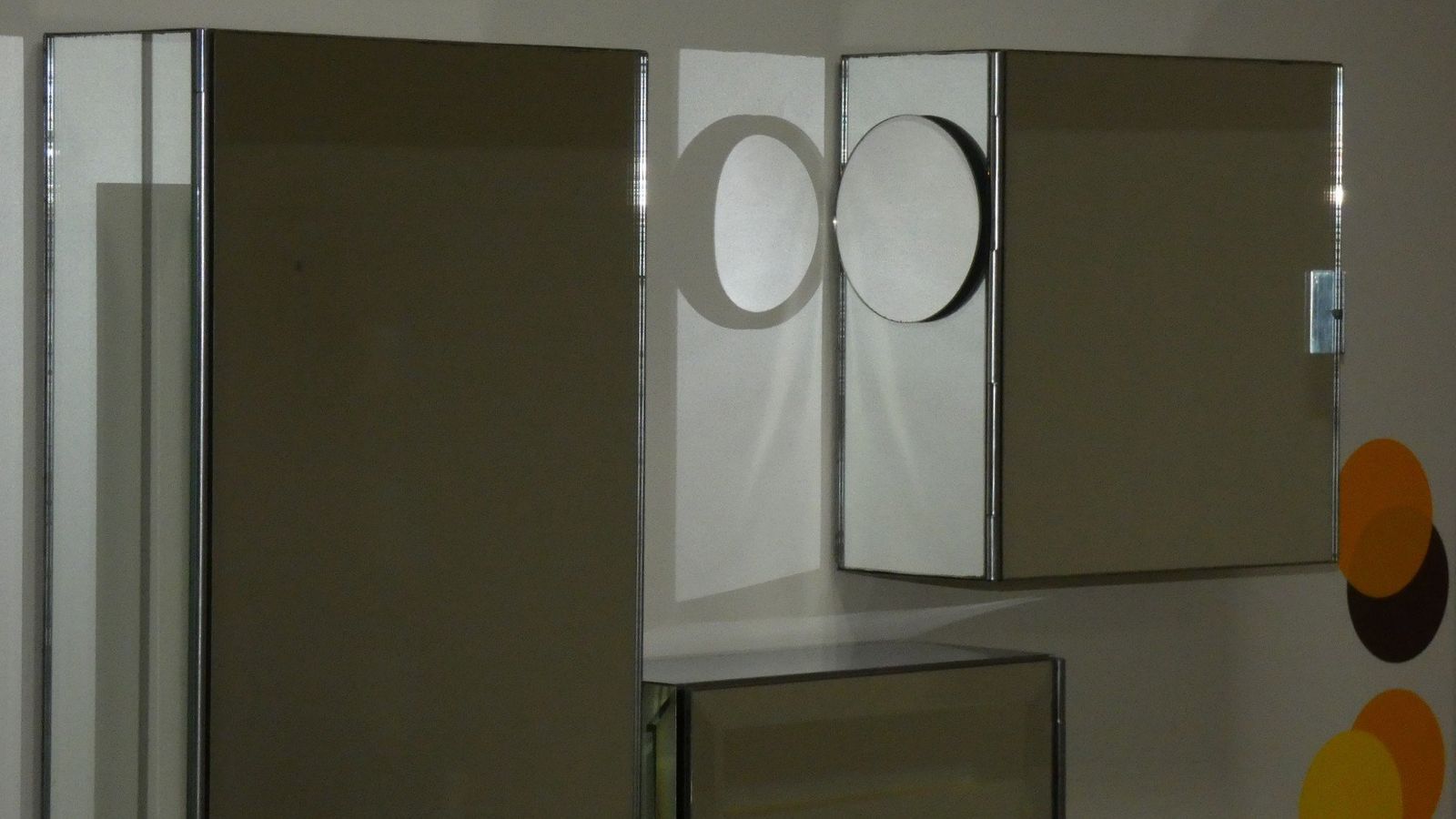 Vintage Italian Mirrored Cabinets, 1970s, Set Of 3 photo for sale