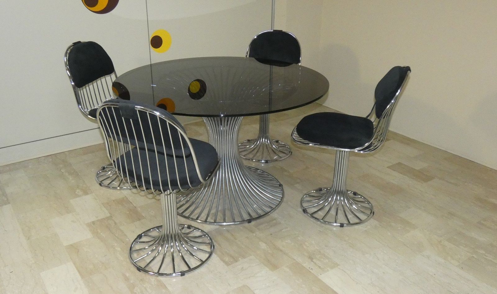 Margot Chairs And Tulip Dining Table By Gastone Rinaldi For Rima, Italy, 1968, Set Of 5 photo 7985.0