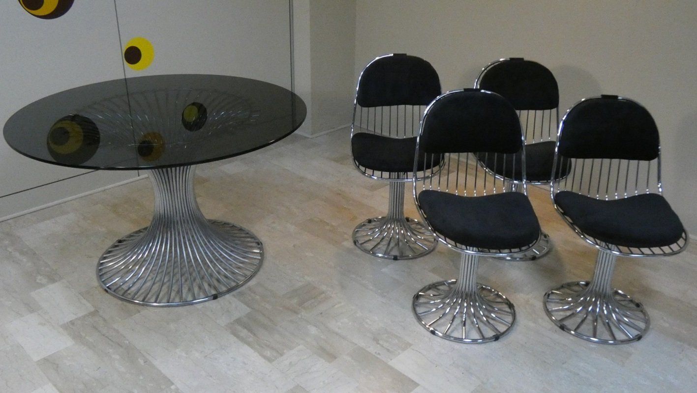 Margot Chairs And Tulip Dining Table By Gastone Rinaldi For Rima, Italy, 1968, Set Of 5 photo vinterior