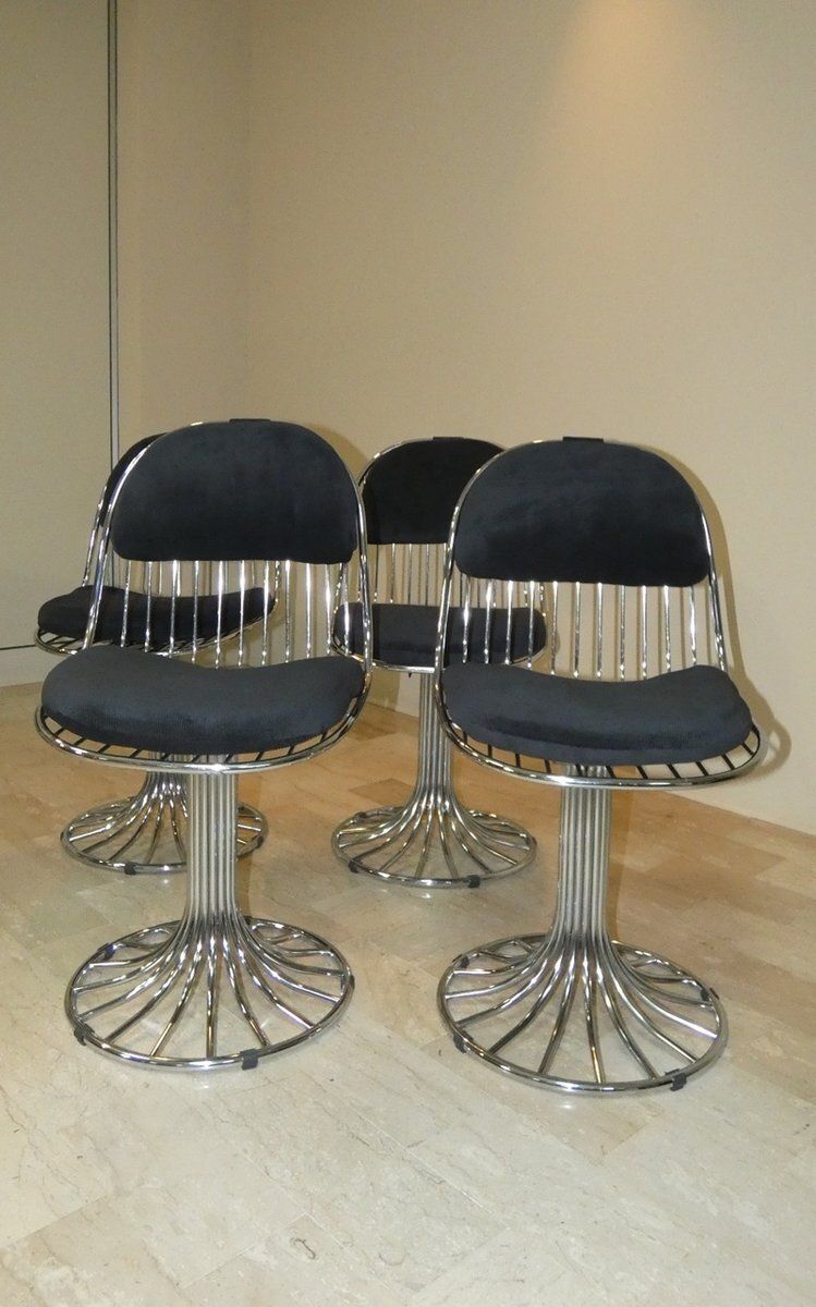 photo furniture Margot Chairs And Tulip Dining Table By Gastone Rinaldi For Rima, Italy, 1968, Set Of 5