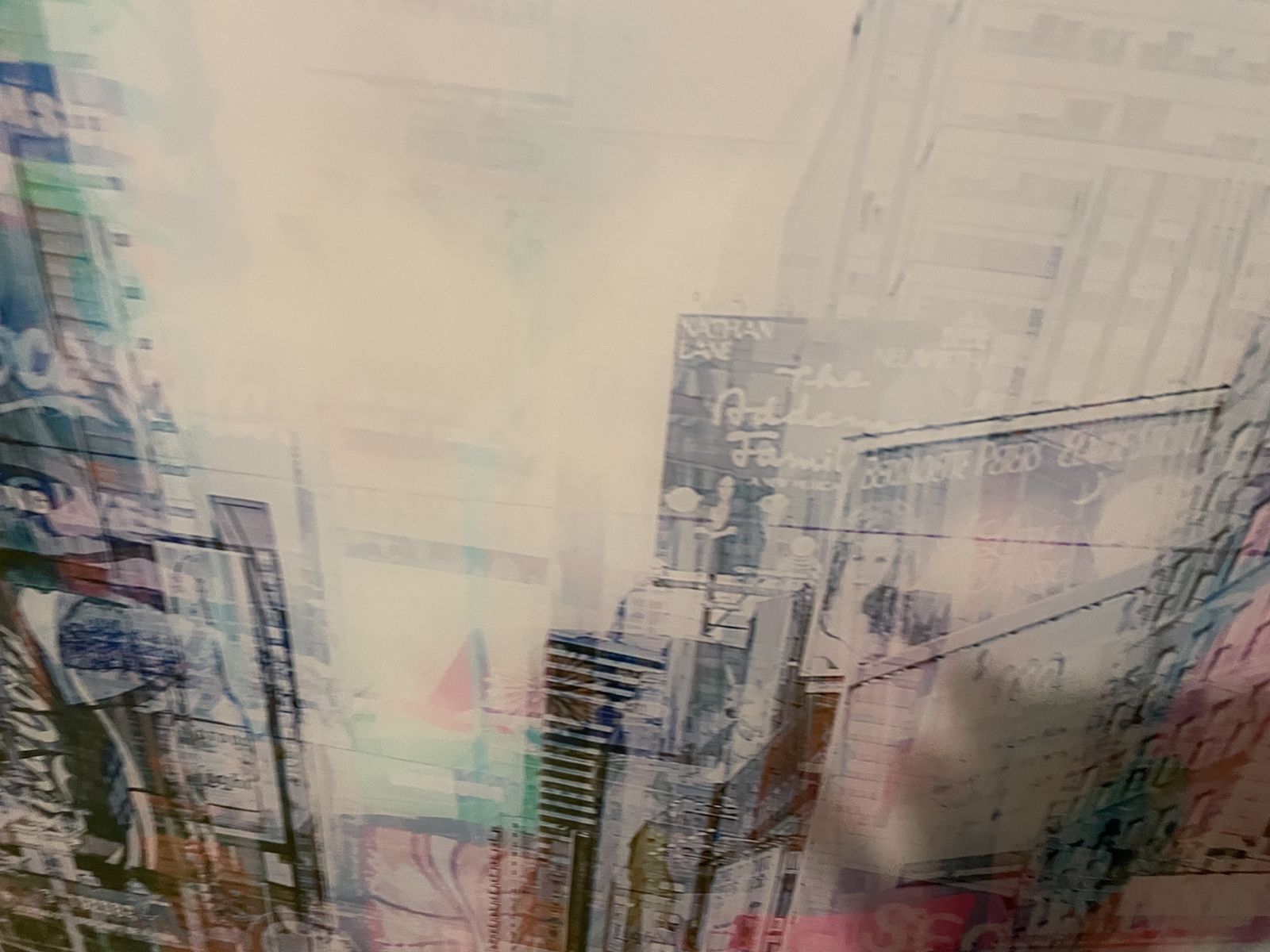 Large Contemporary Glass Wall Artwork – Abstract New York City photo for sale