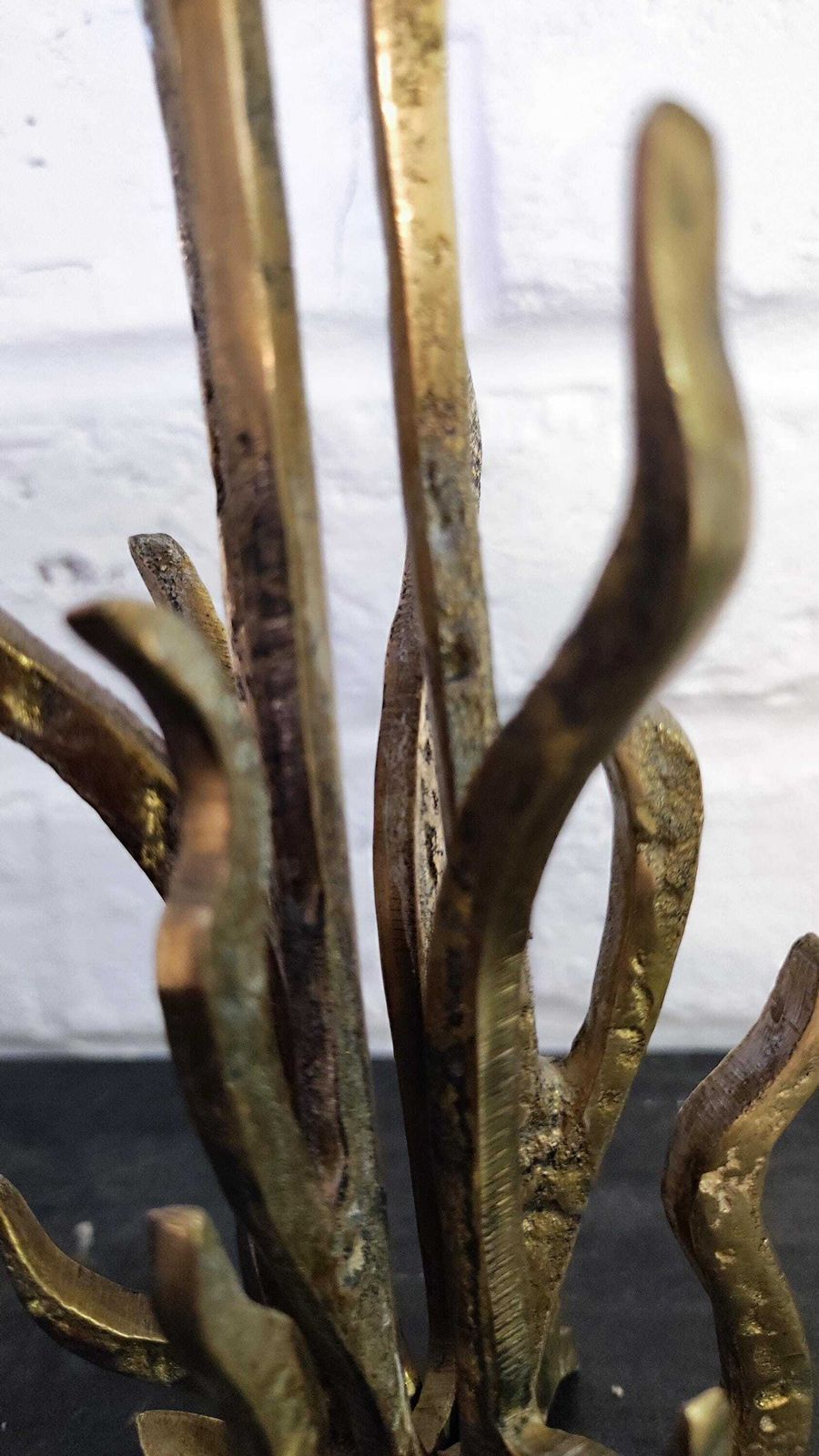 1960s Sculptural Brutalist Bronze Candle Holder Or Vase By Heinz Goll photo vinterior