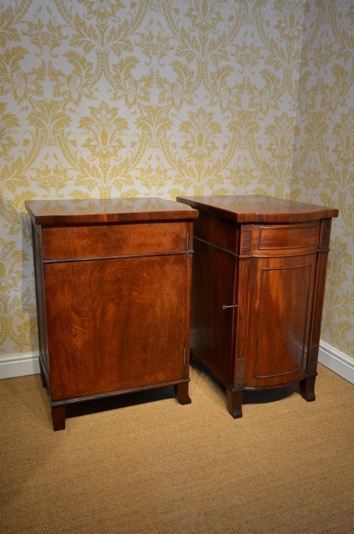 photo vintage A Pair Of Regency Mahogany Pedestal Cabinets