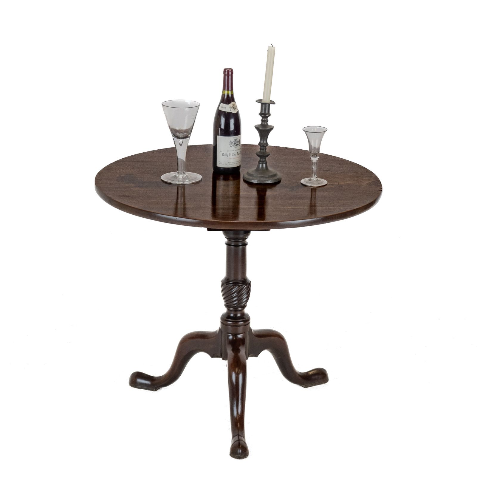 photo furniture George II–III Period Mahogany Birdcage Tripod Supper / Wine Table, C.1760 (Georgian, 3rd Quarter 18th Century)