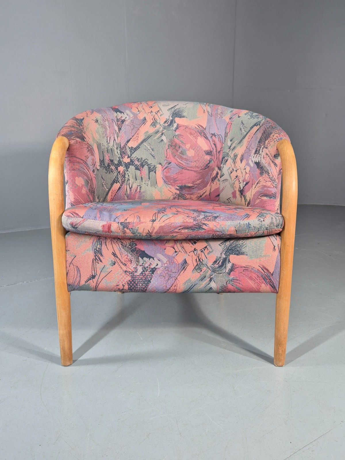 Vintage Tub Chair Stouby Multicoloured Danish Retro 1980s Eb11347 Mnor photo furniture