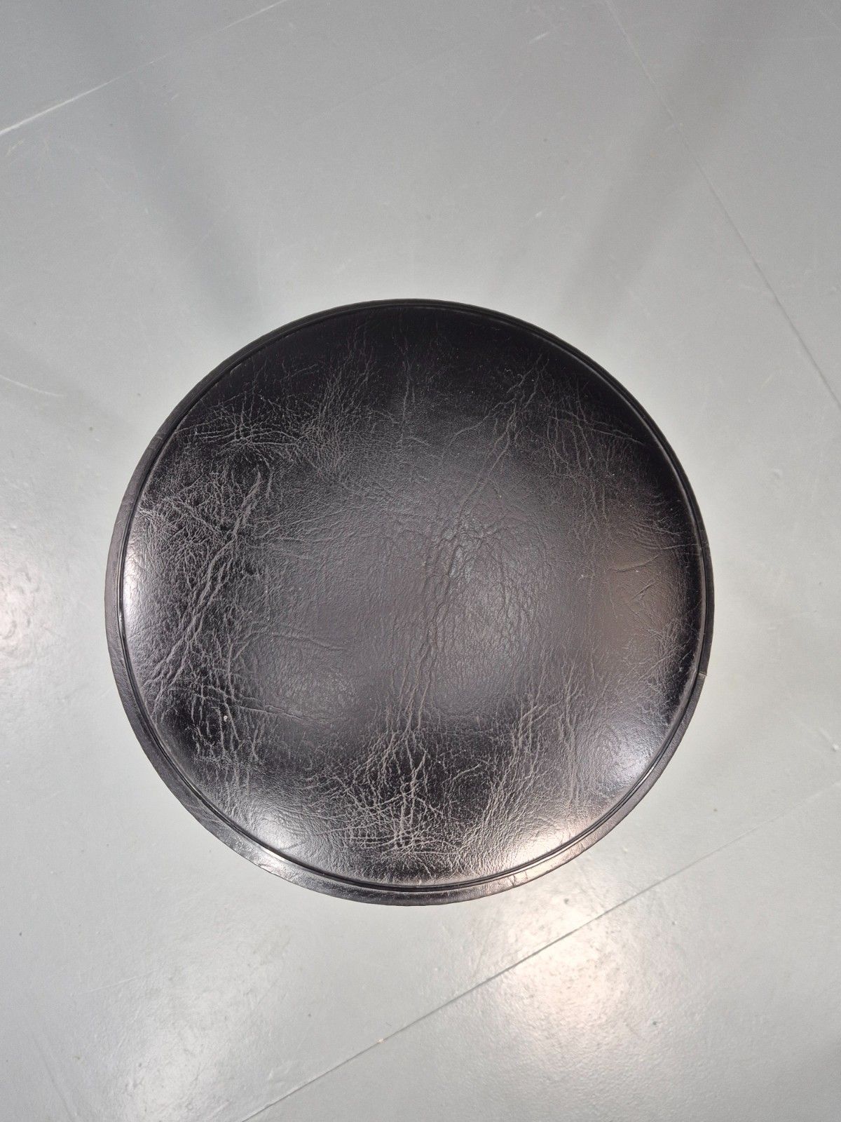 Vintage 1980s Bar Sttol Chrome And Black Vinyl Bauhaus Retro Eb11275 Mdin photo vinterior