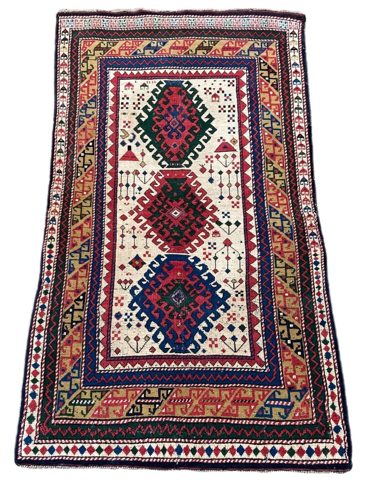 Antique Caucasian Kazak Rug 1.82m X 0.97m photo furniture