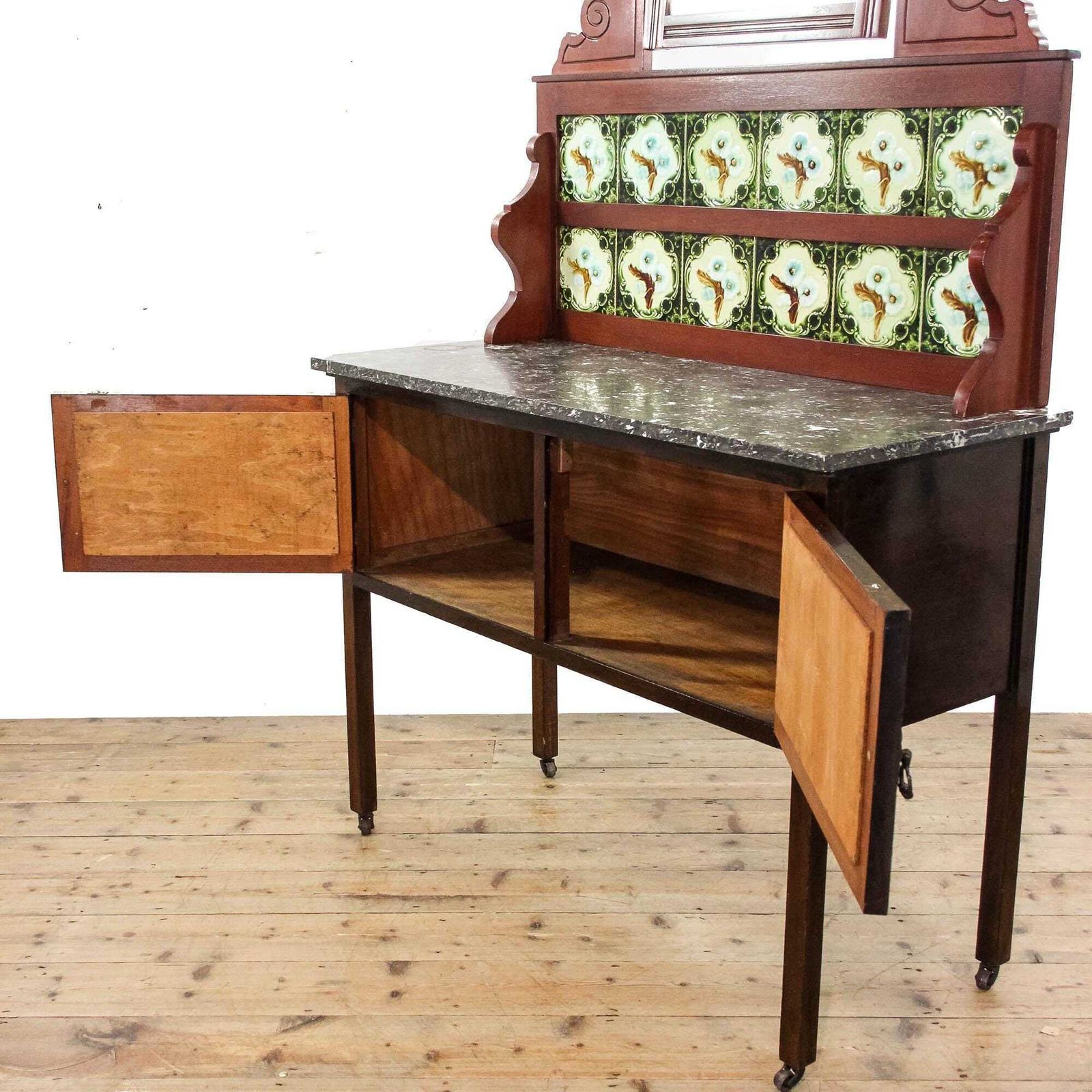 Antique Edwardian Marble Top Washstand | Antique Washstand | Marble Top | Bedroom Furniture | Antique photo vinterior