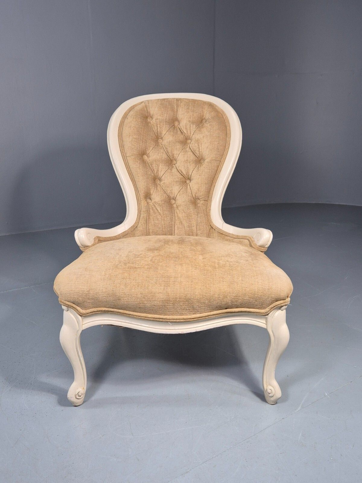 Antique Balloon Back Saloon Chair Victorian Nursing Chair  Eb11221 Vclo photo for sale