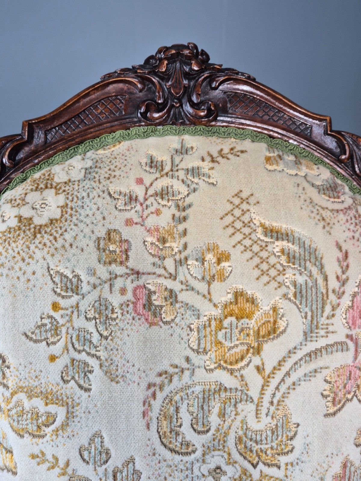 Antique Mahogany Nursing Chair Floral Upholstery 1880s Victorian Eb11175 Vclo photo buy
