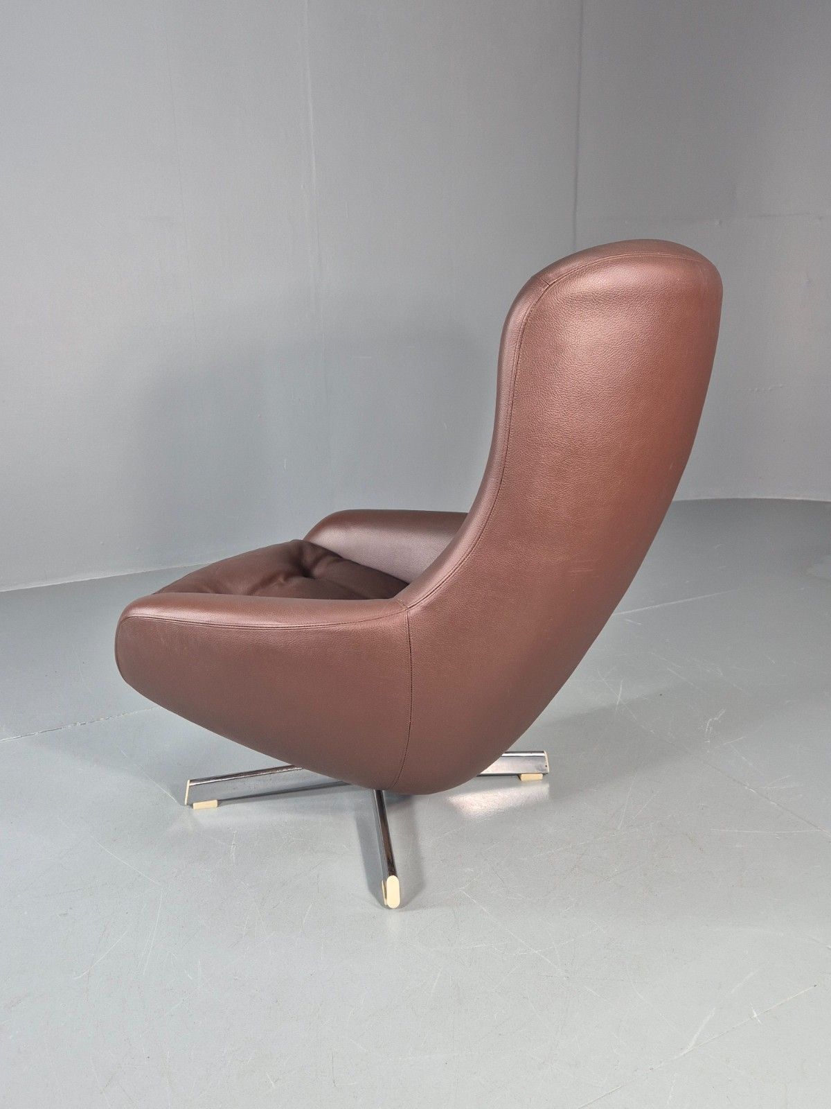 Vintage Bucket Swivel Chair 1970s Sweden Retro Mid Century Vinyl Eb11118 Mswi photo buy