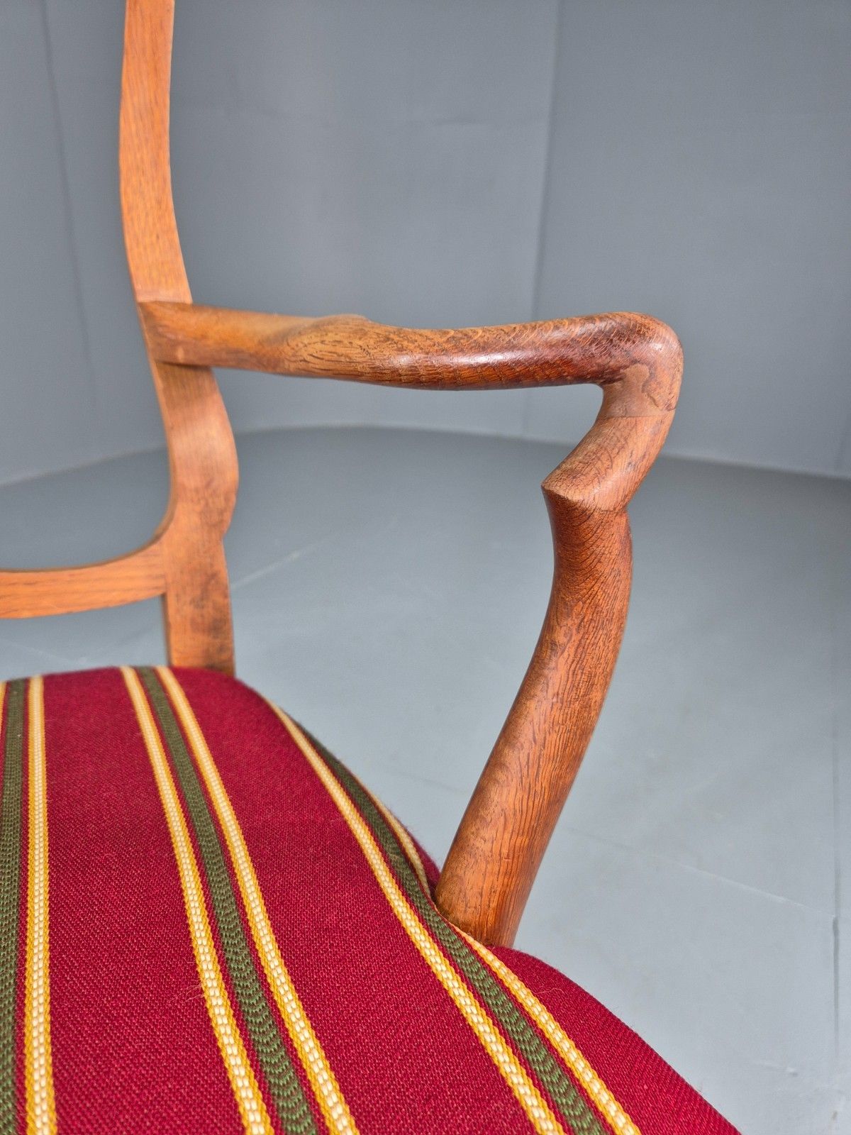 Antique Rococo Revival Oak Chair Danish 1880 Splat Back Shell Motif Eb10887 Vdin photo vinterior