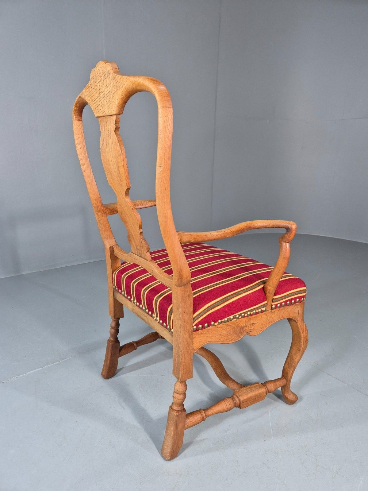 photo vinterior Antique Rococo Revival Oak Chair Danish 1880 Splat Back Shell Motif Eb10887 Vdin