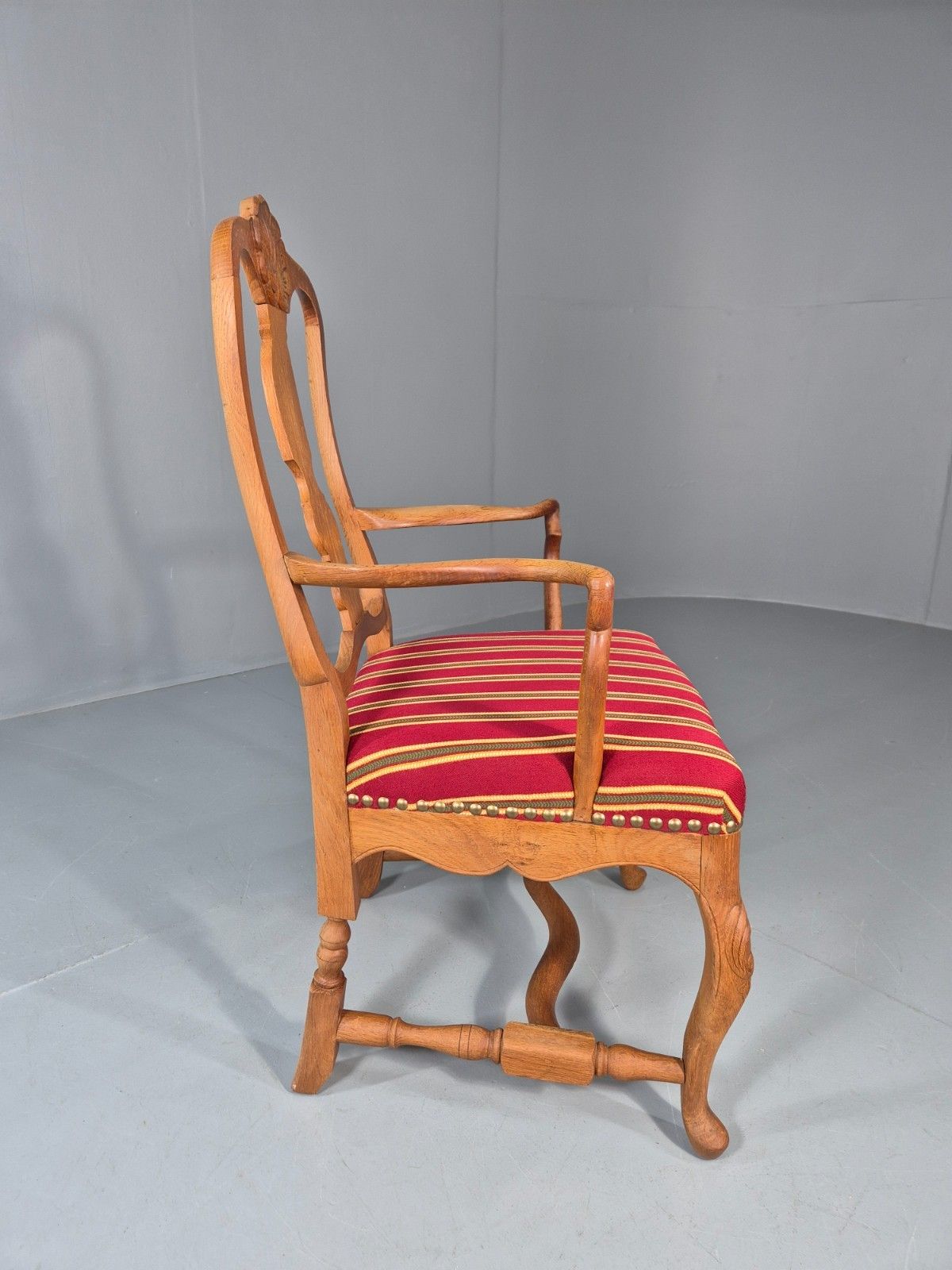 photo buy Antique Rococo Revival Oak Chair Danish 1880 Splat Back Shell Motif Eb10887 Vdin