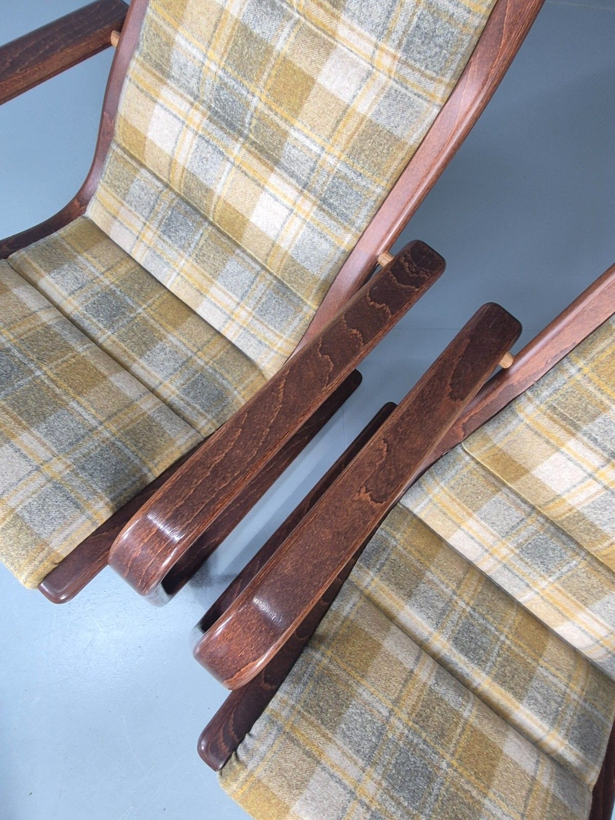 2 Mid Century Lounge Chairs New Upholstery 1970s Retro Danish  Eb10325 Mben photo buy