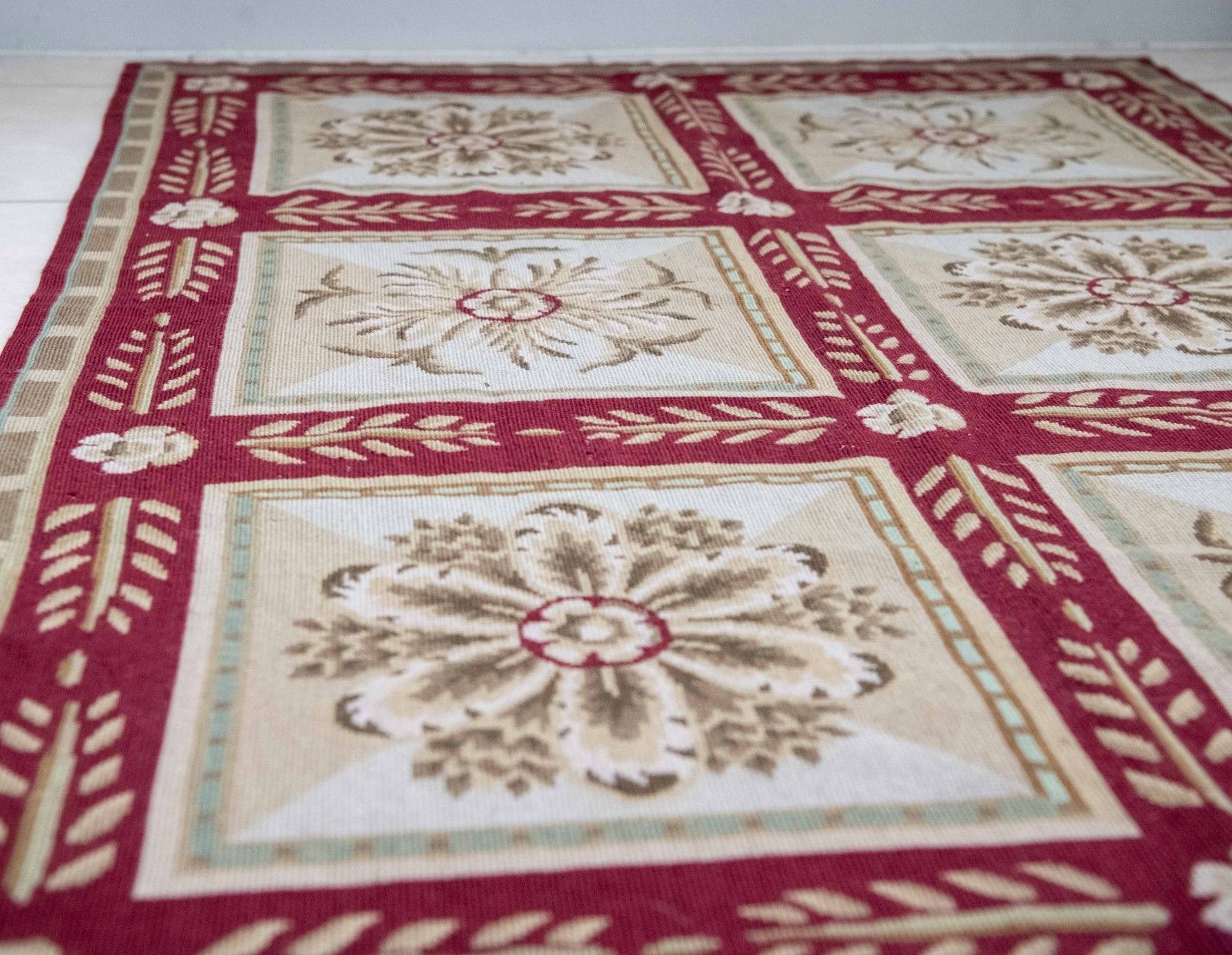 Aubusson French Style Antique Hand Made Needlepoint Rug 114cm X 177cm photo 238.0