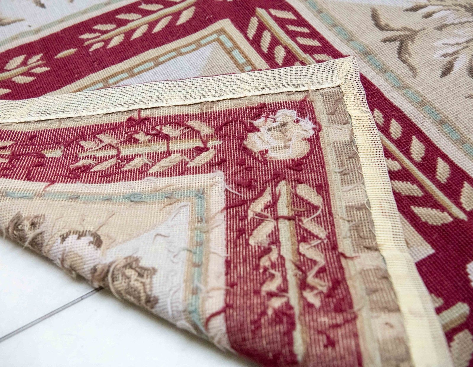 Aubusson French Style Antique Hand Made Needlepoint Rug 114cm X 177cm photo buy