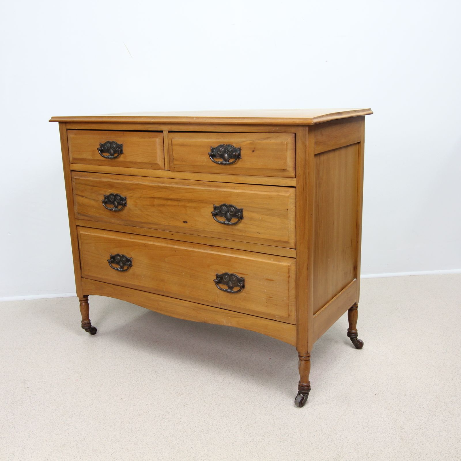 photo vinterior Vintage Satinwood 4 Drawer Chest Of Drawers