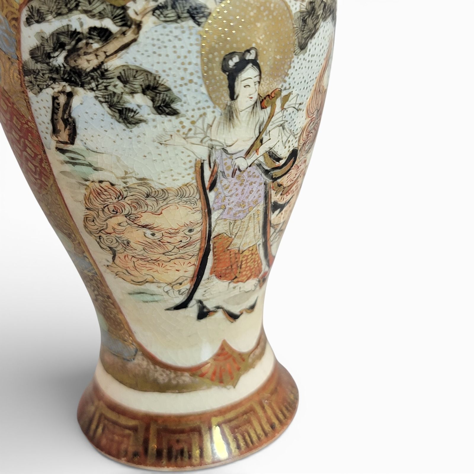 photo for sale Miniature Satsuma Vase, Kyoto, Signed Chosei, Meiji Period, 10.7cm
