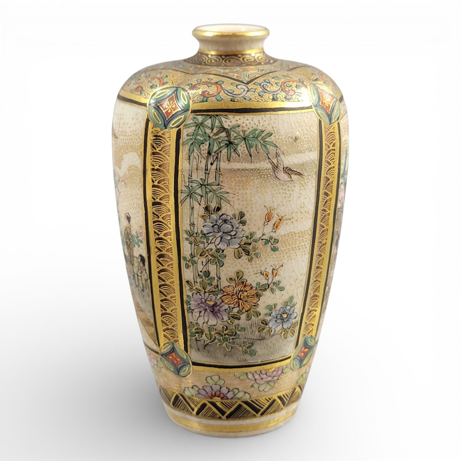 Miniature Japanese Satsuma Vase By Chosei, Kyoto, Meiji Era C.1890 photo buy