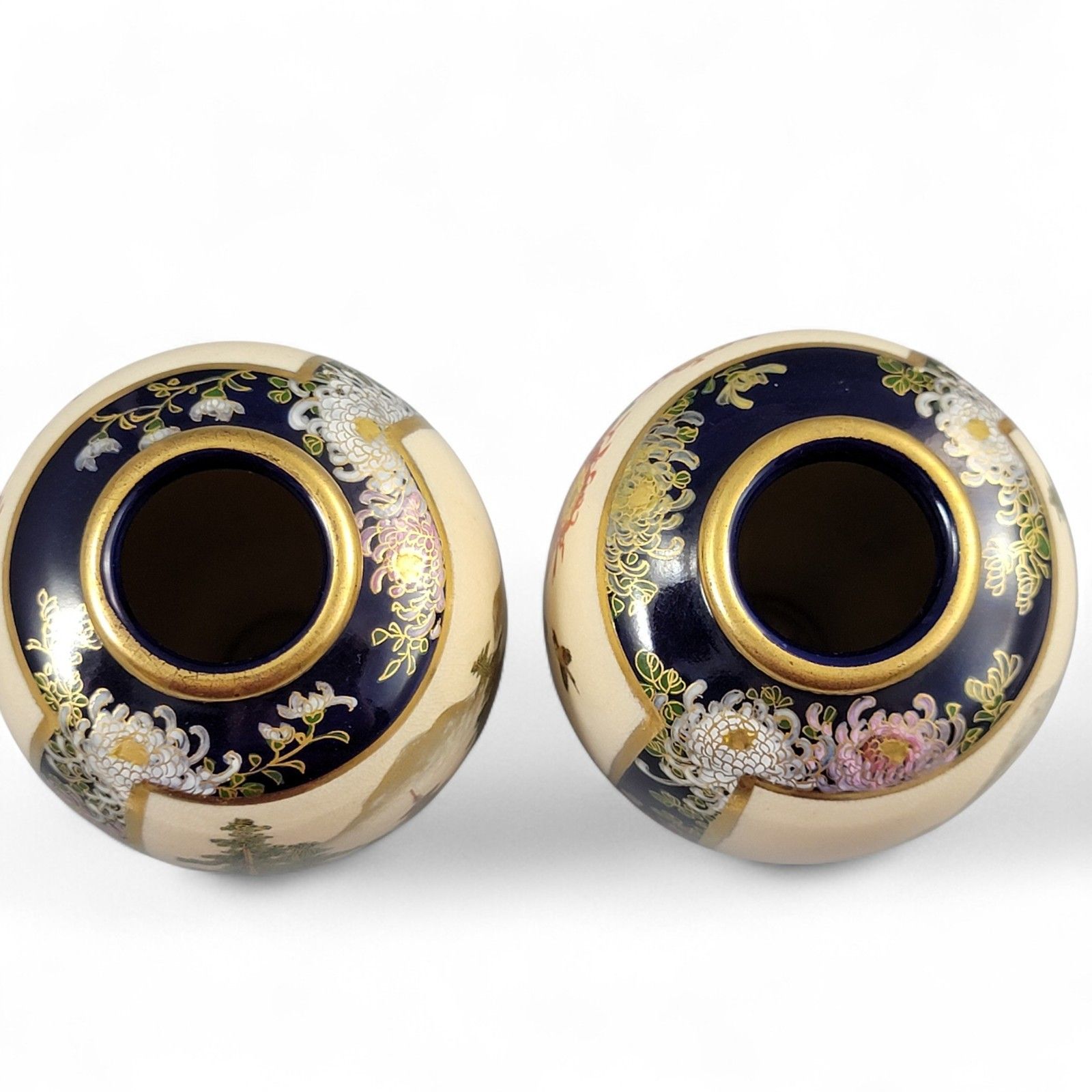 Pair Antique Tashiro 田代 Satsuma Style Vases, Immaculate Gilt, Japan 1920's photo buy
