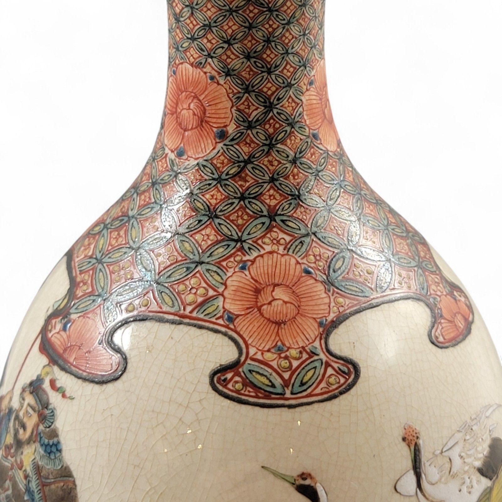 Home Decor Antique Kyoto Satsuma Tripod Vase — Chōshūzan, Jissei After Yoshisada (Meiji) photo