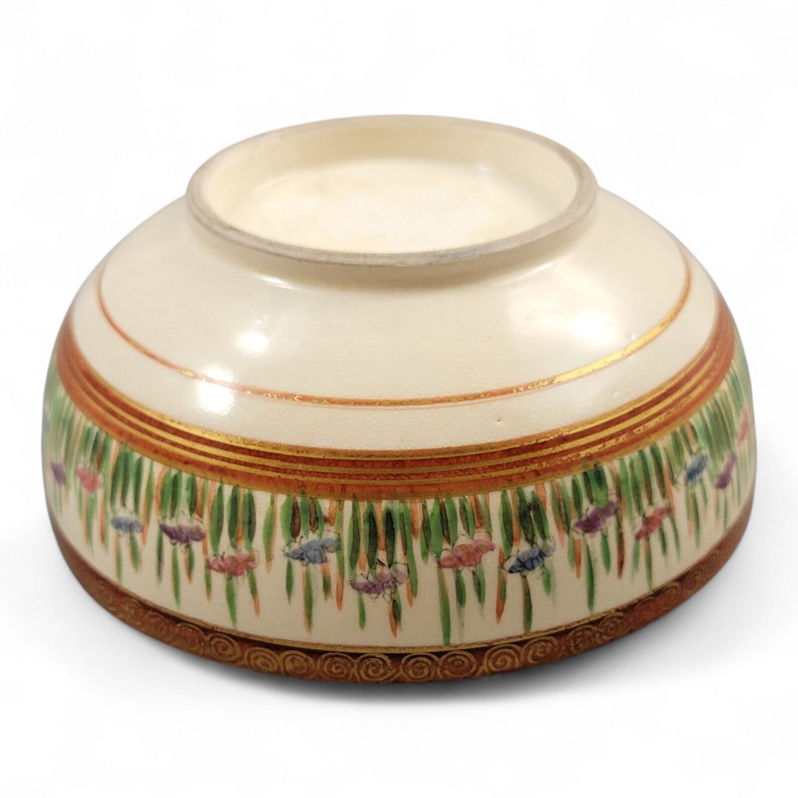 photo for sale Antique Kyoto Satsuma Bowl “Bijin With Children Under Camellia Tree”, C.1890
