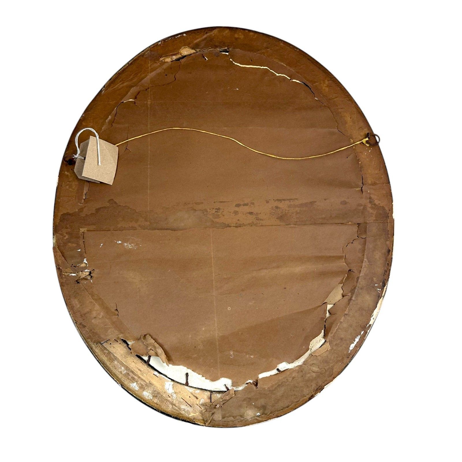 “Childhood” 1930 Oil Painting By Bown Jones – Oval Ebonised Frame photo vinterior