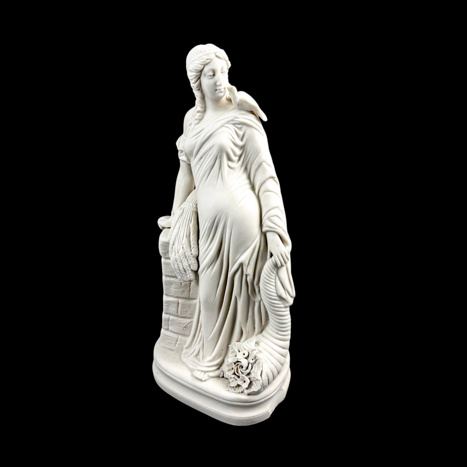 Antique Victorian Parian Ware Porcelain Neoclassical Figure, Late 19th Century