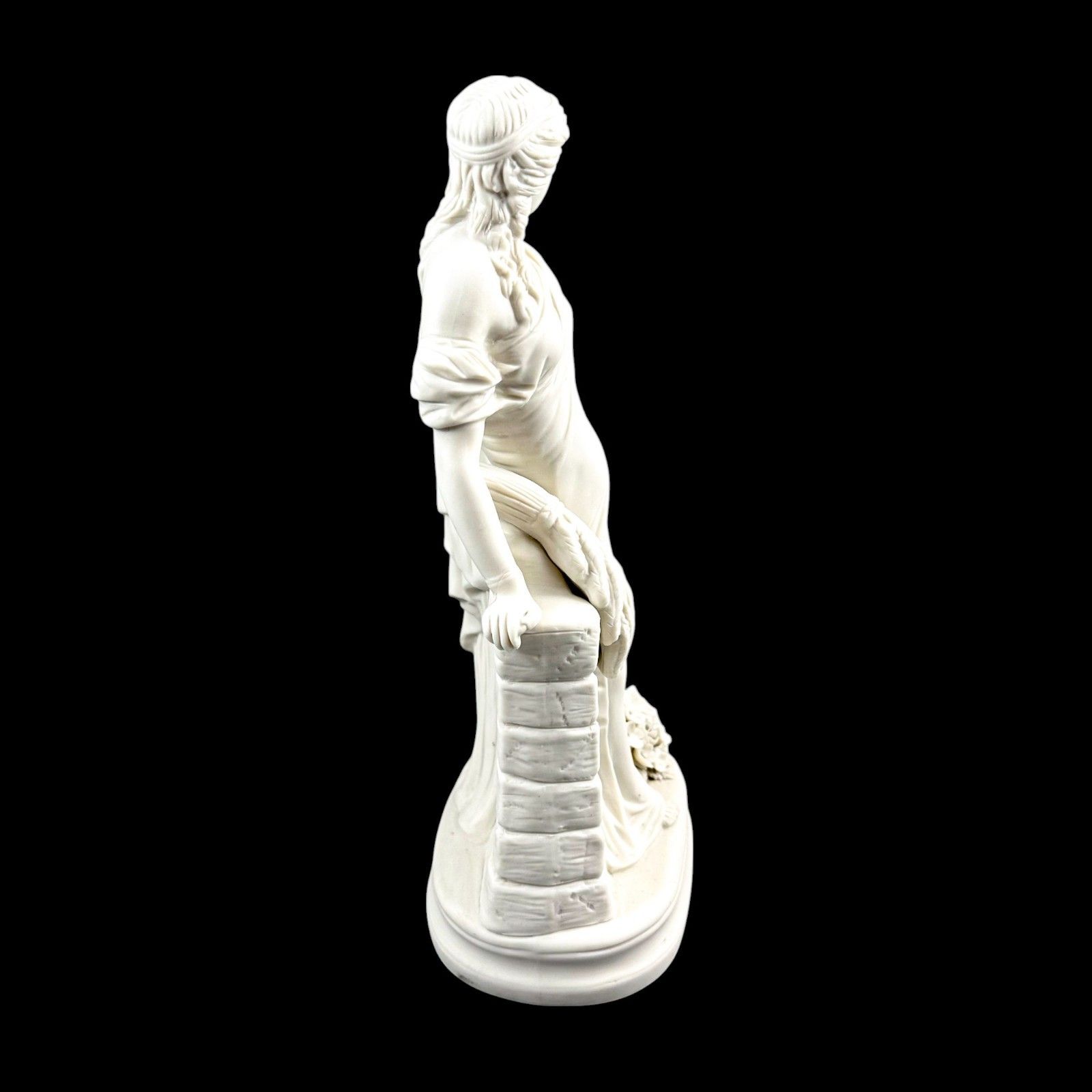 Antique Victorian Parian Ware Porcelain Neoclassical Figure, Late 19th Century photo Home Decor