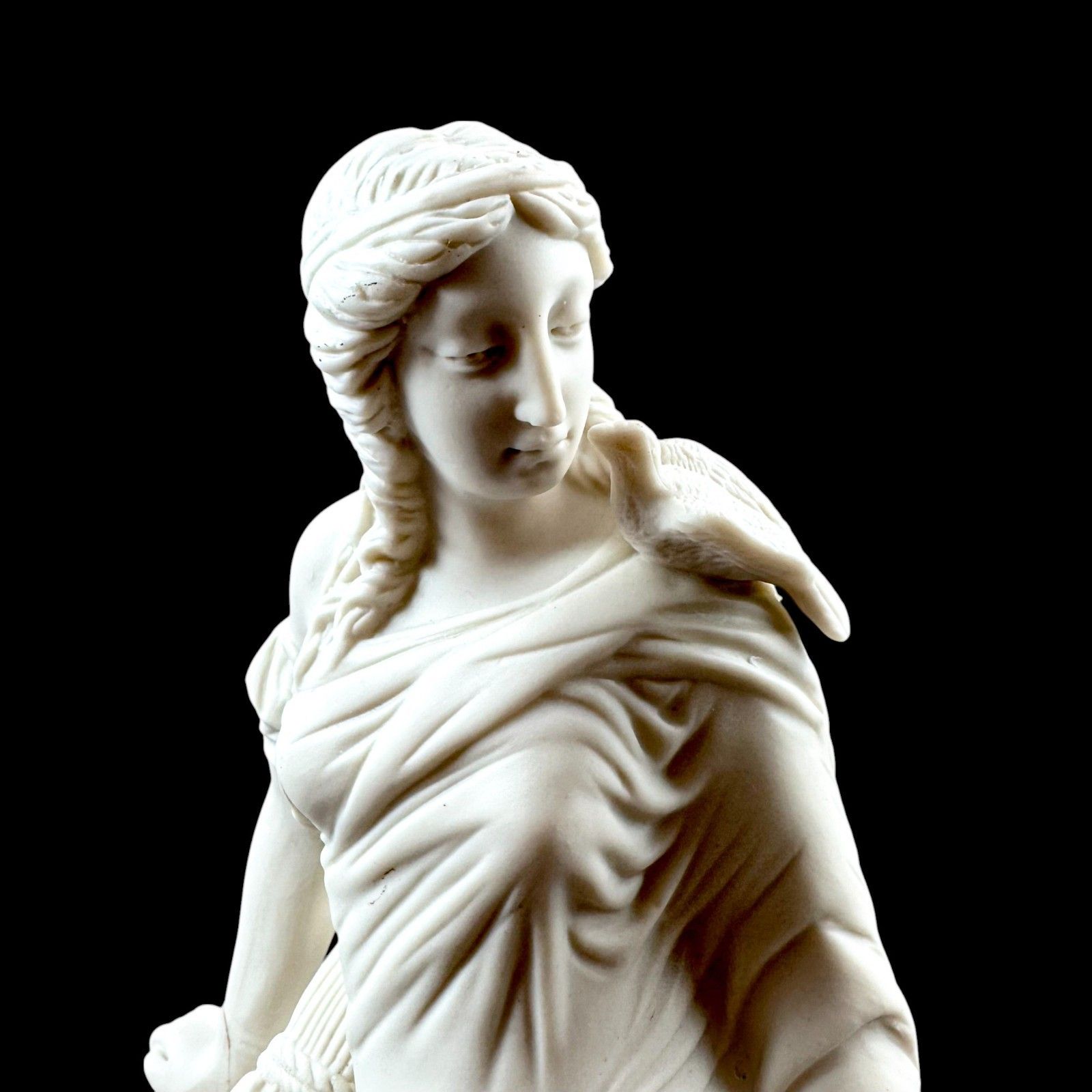 photo buy Antique Victorian Parian Ware Porcelain Neoclassical Figure, Late 19th Century