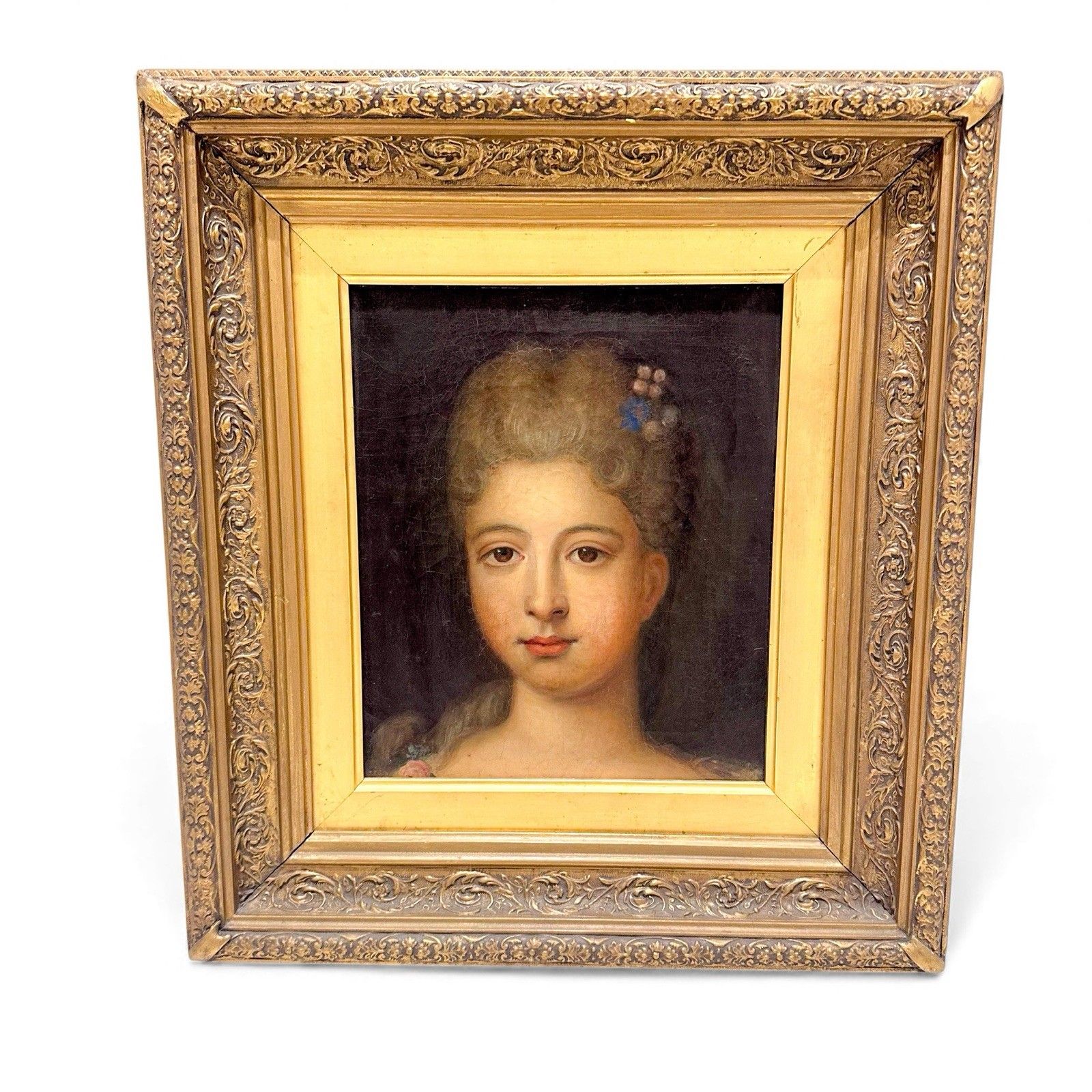 Louis XV 19th Century Portrait In The Style Of Jean Marc Nattier, Oil On Canvas