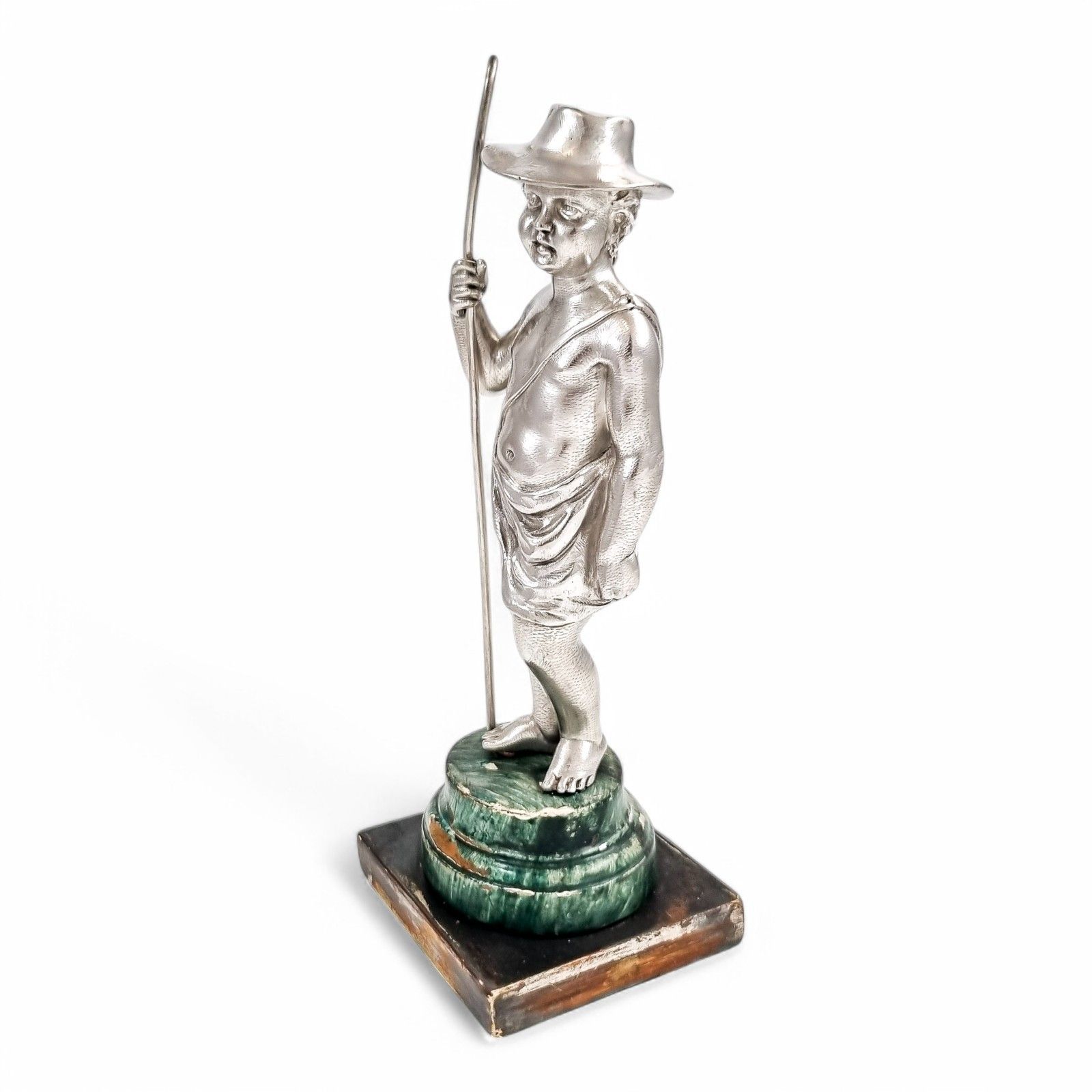 Victorian Edward & John Barnard Victorian Sterling Silver Shepherd Boy, C. 1860s photo buy