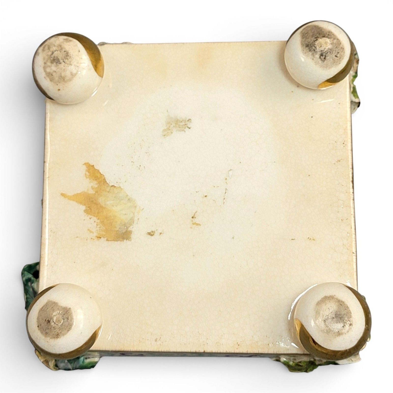 Antique Porcelain Inkstand With Pyramidal Schneeballen Cover, Saxony, C.1800 photo vinterior