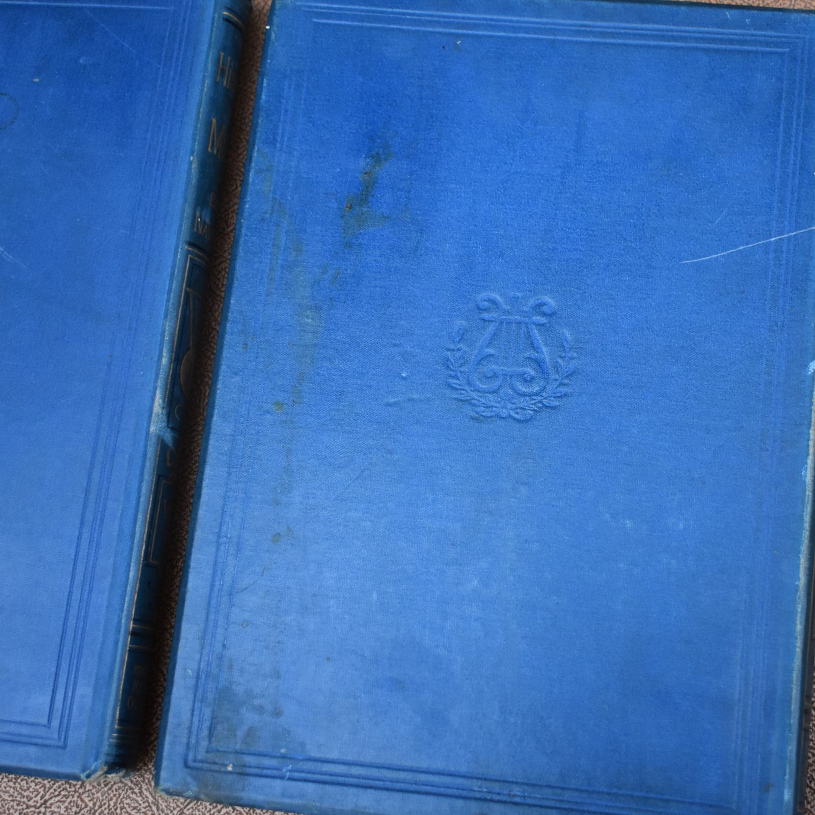 Antique History Of Music Emil Naumann Gilt Embossed Special Edition Book Pair photo buy