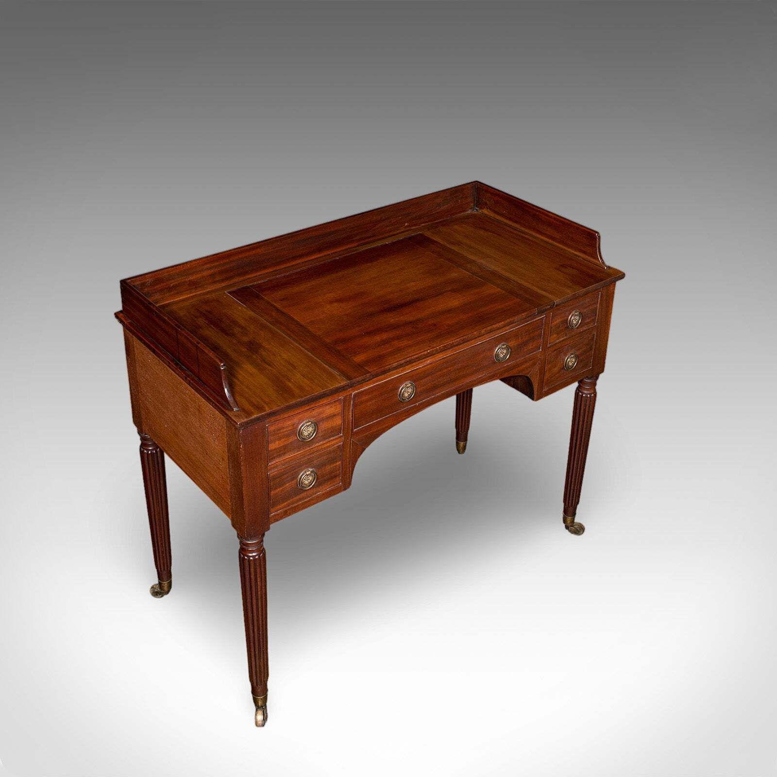 Antique Writing Table, English, Kneehole Desk, Home Office, Study, Regency, 1820 photo buy