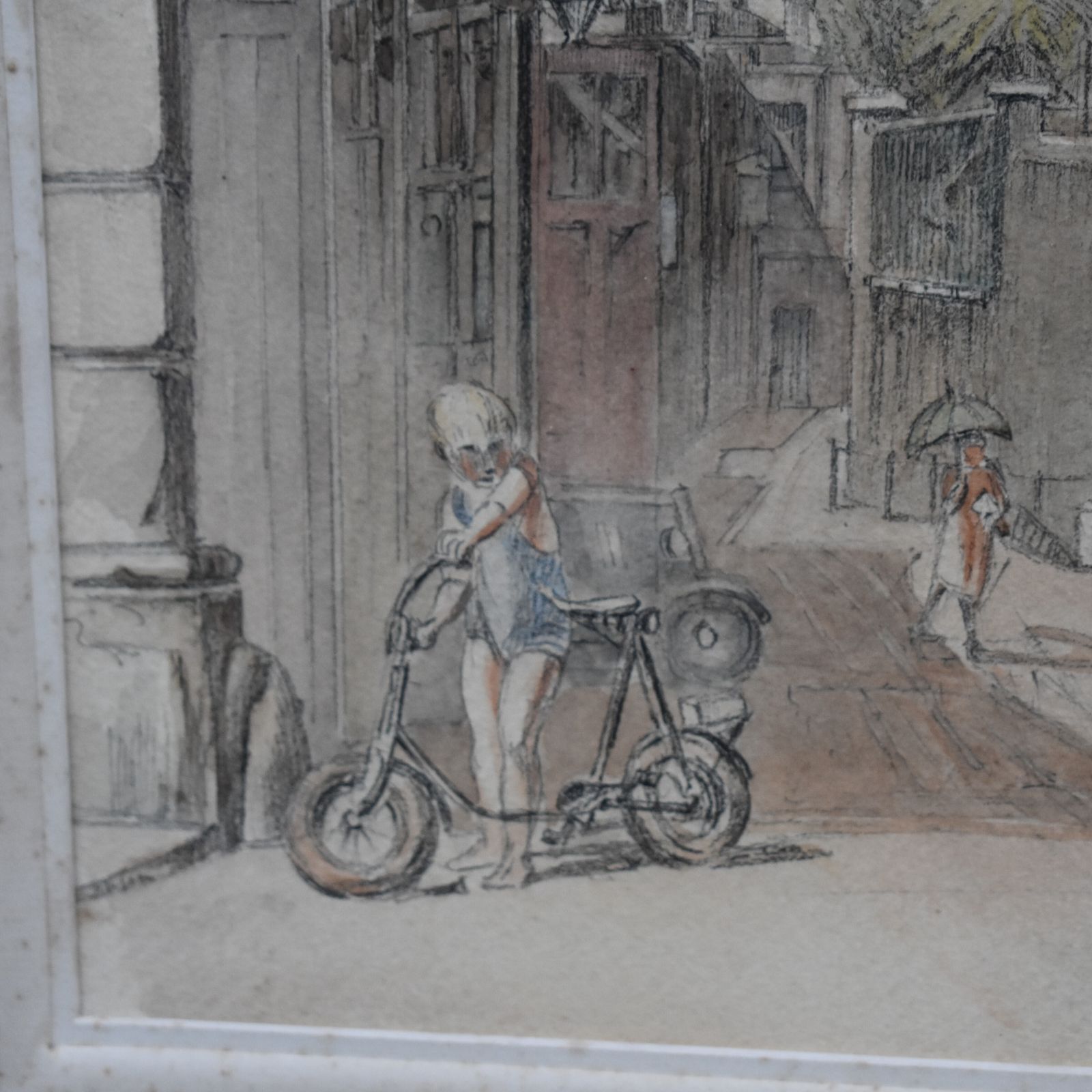 Antique 1934 William Sidney Causcer Watercolour Painting Gesso Framed Picture photo 195.0