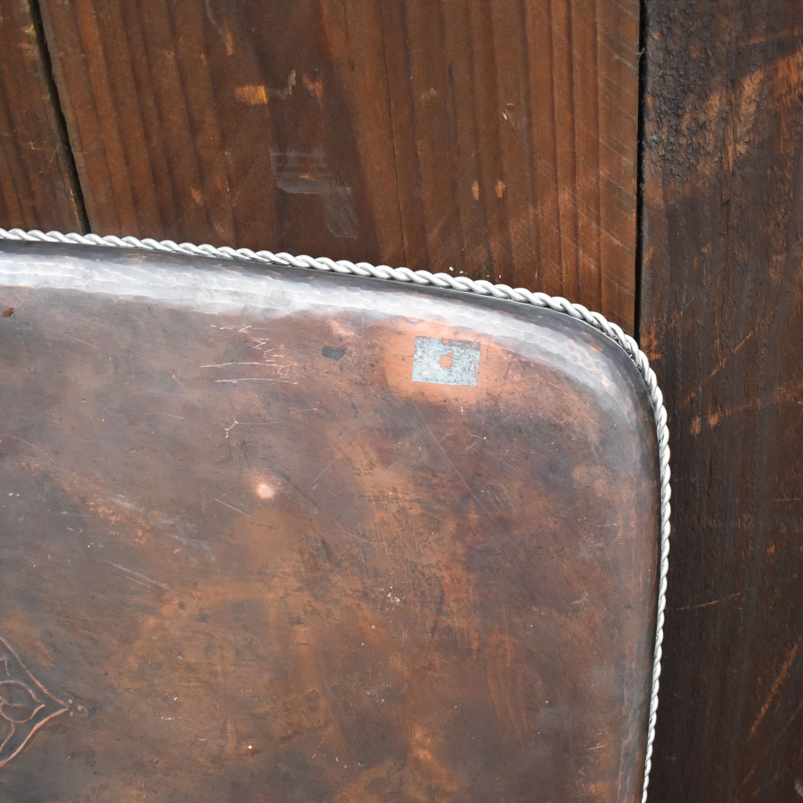photo furniture Antique Hugh Wallis Arts And Crafts Copper Pewter Country House Butlers Tray