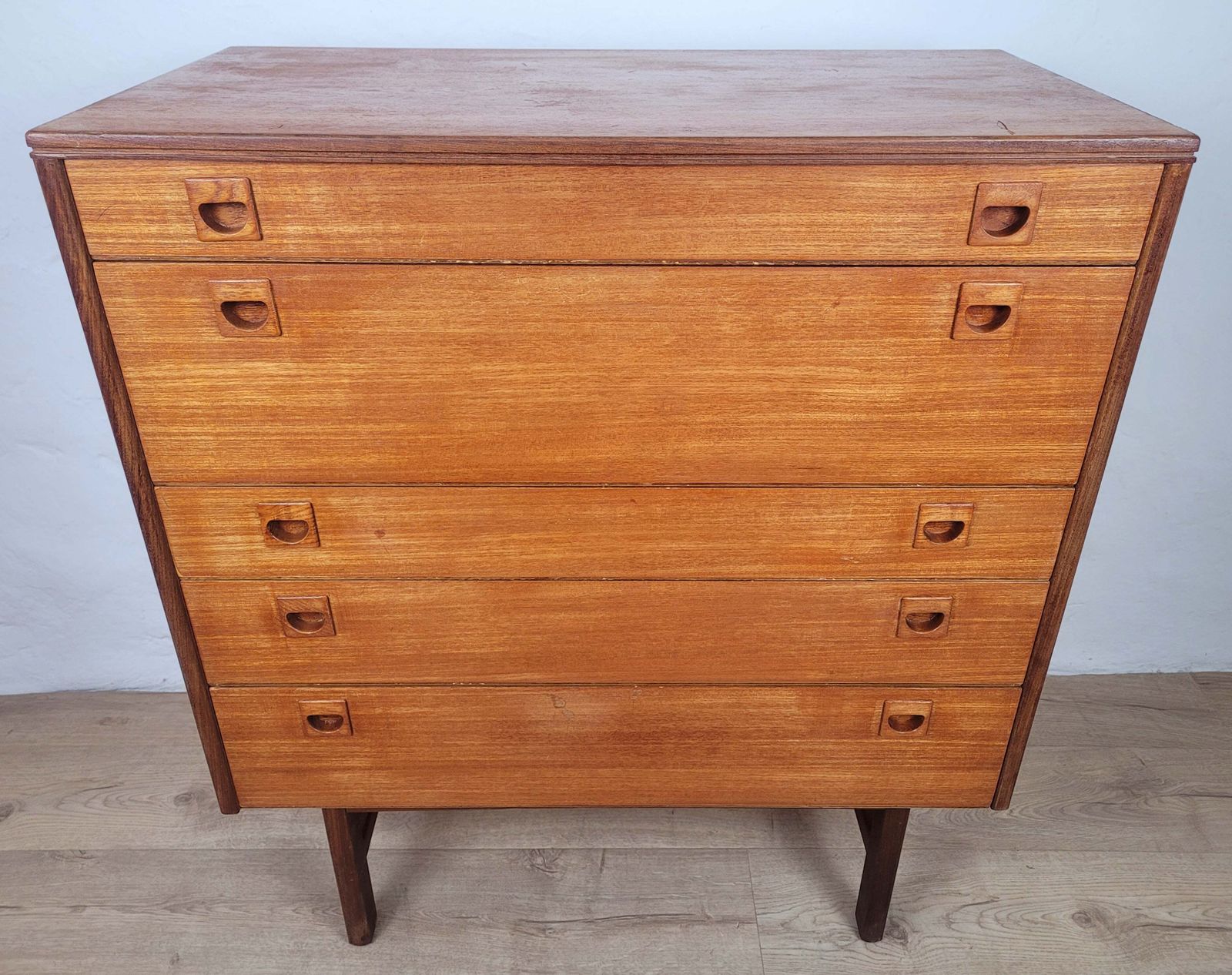 1100.0 Alfred Cox Teak Chest Of Drawers 1960 Post War British Design photo