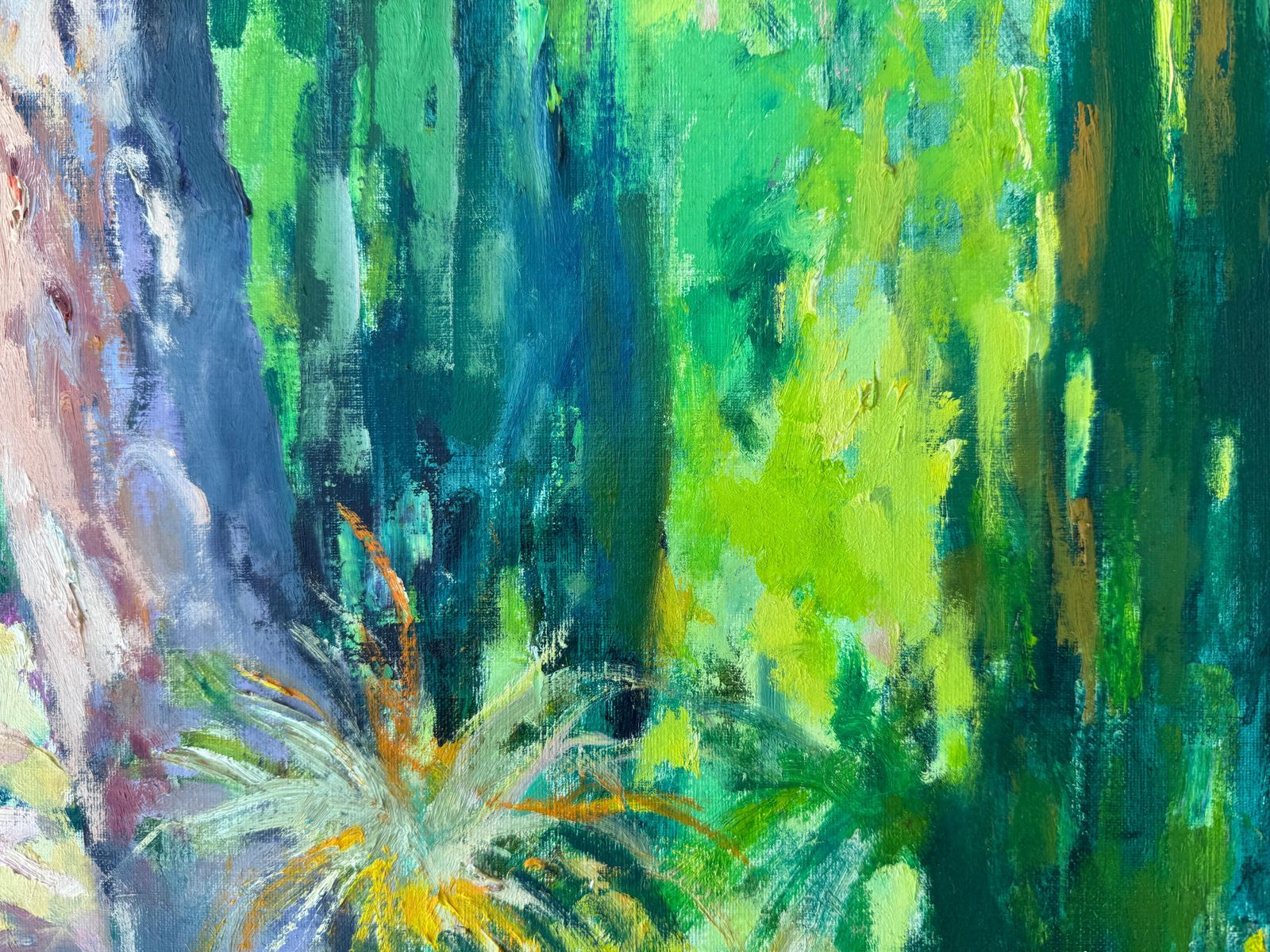 Valeri Farras Mediterranean Landscape With Architecture And Cypress Trees Oil On Canvas C.1990 photo vinterior