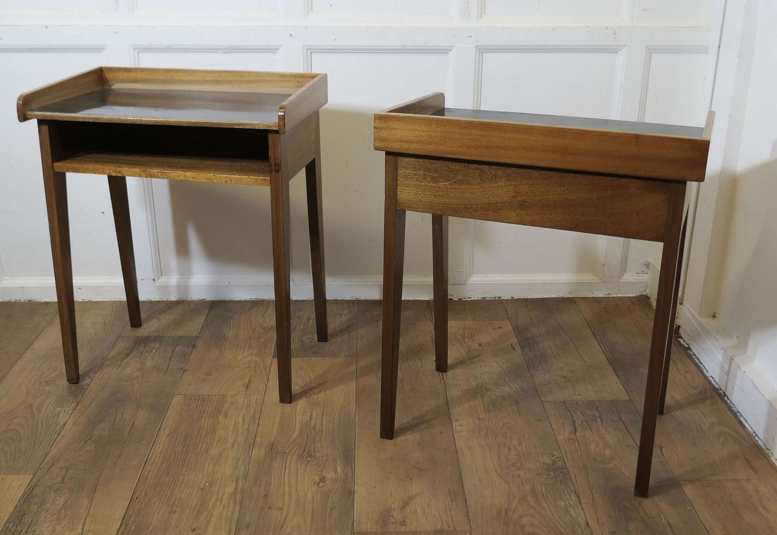 Pair Of Danish Mid Century Side Tables With Trays On Top A Stylish Pair photo furniture