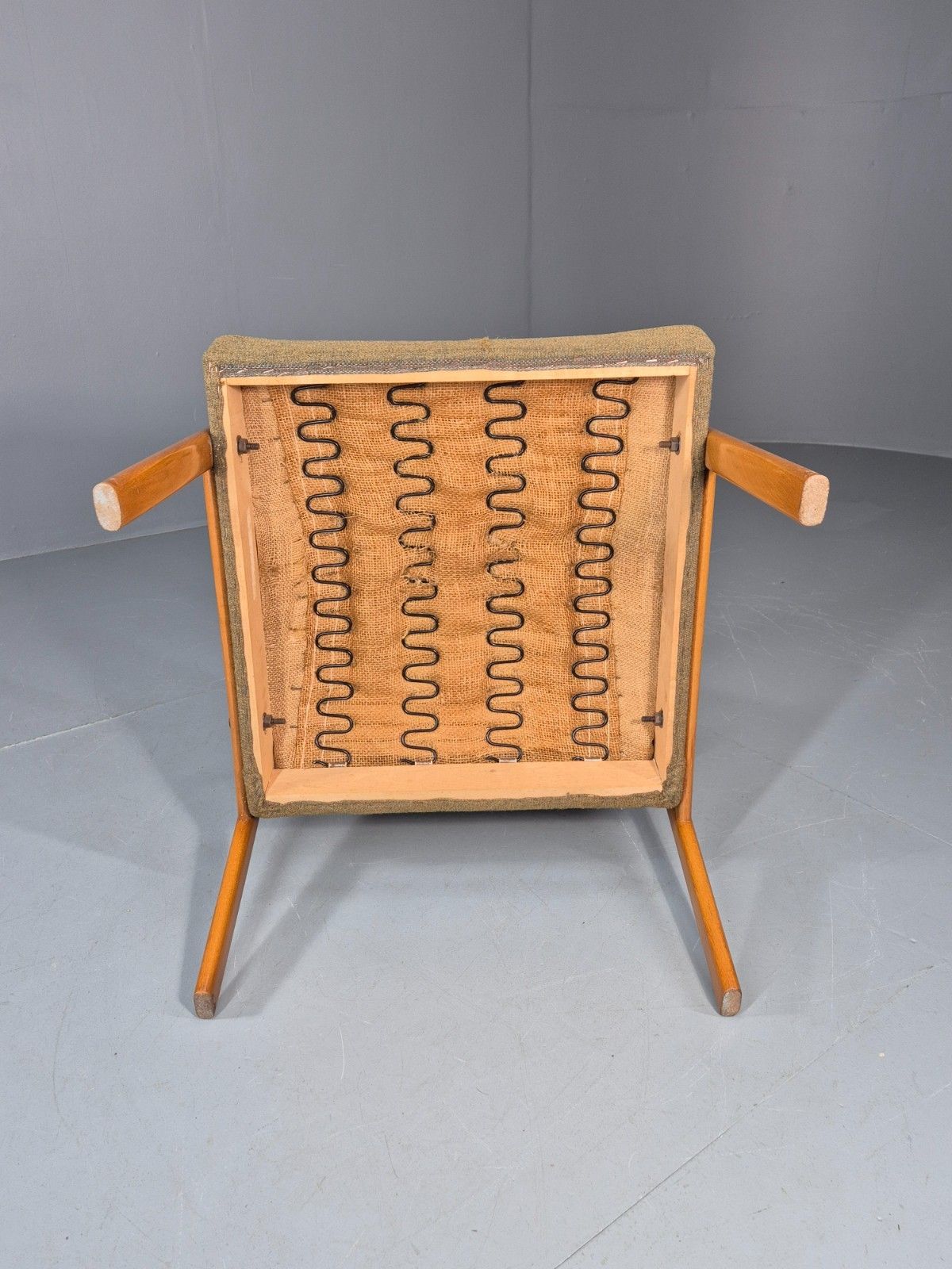 photo vinterior Vintage Lounge Chair Danish Mid Century Retro Beech Frame 1960s Eb11294 Mnor